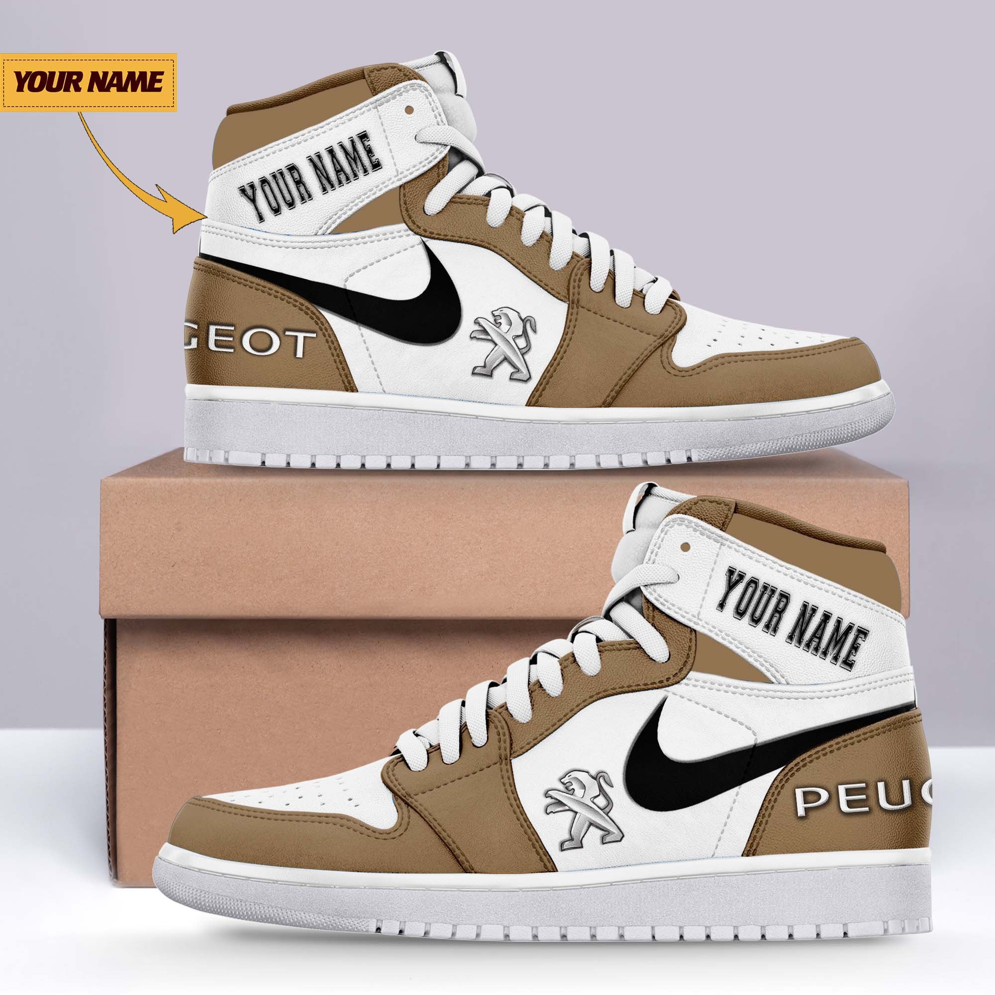 JWFancy Peugeot AJ1 High Sneakers Shoes For Men And Women