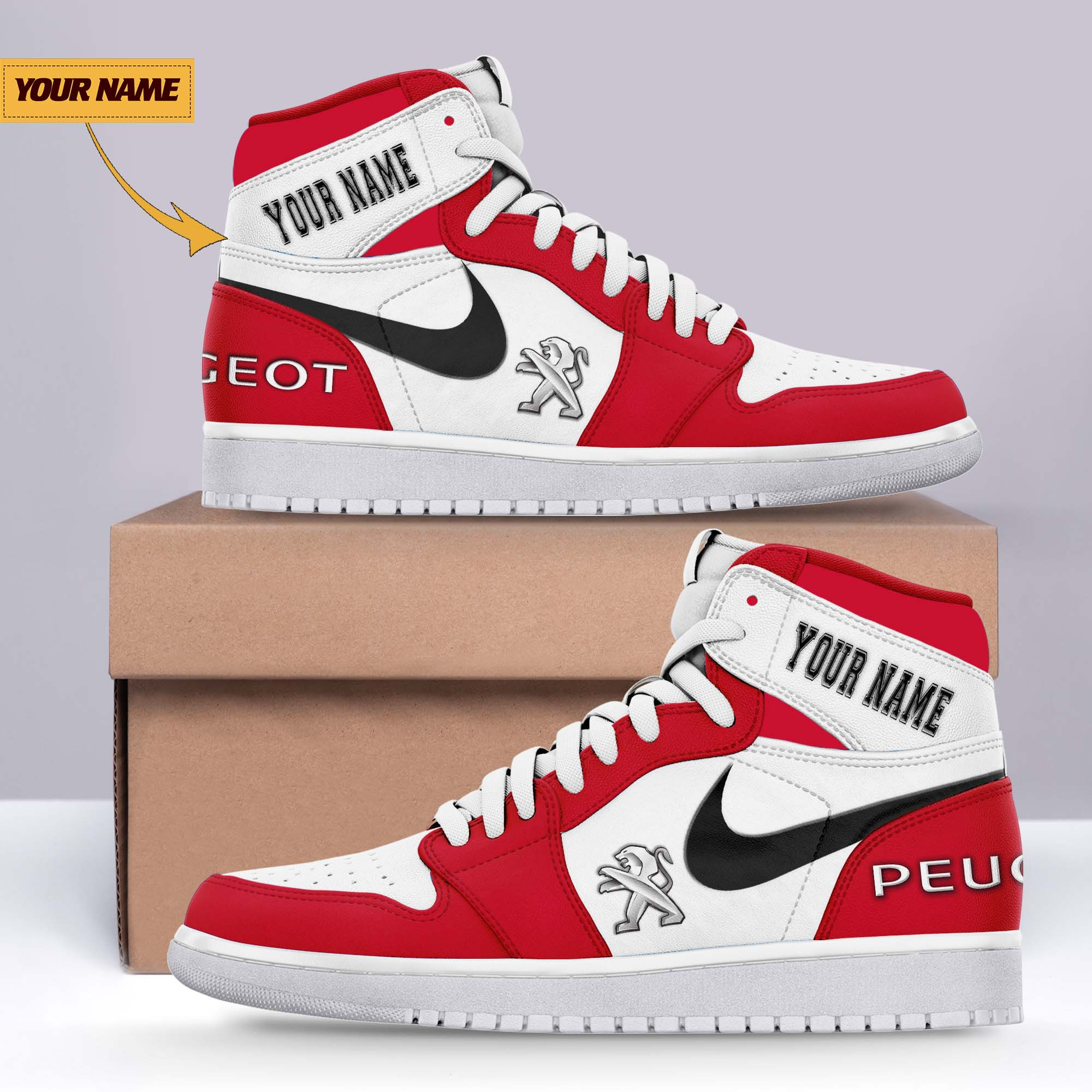 JWFancy Peugeot AJ1 High Sneakers Shoes For Men And Women