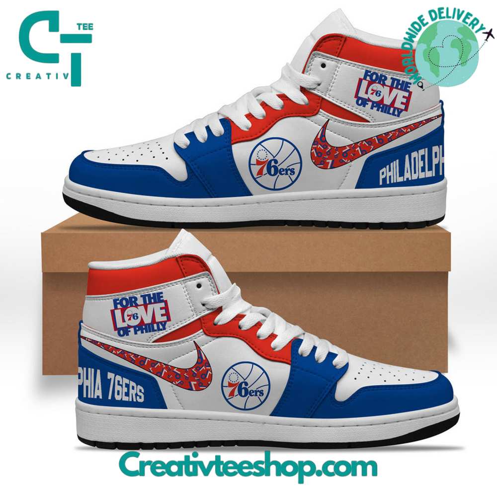 JWFancy Philadelphia 76ers AJ1 High Sneakers Shoes For Men And Women