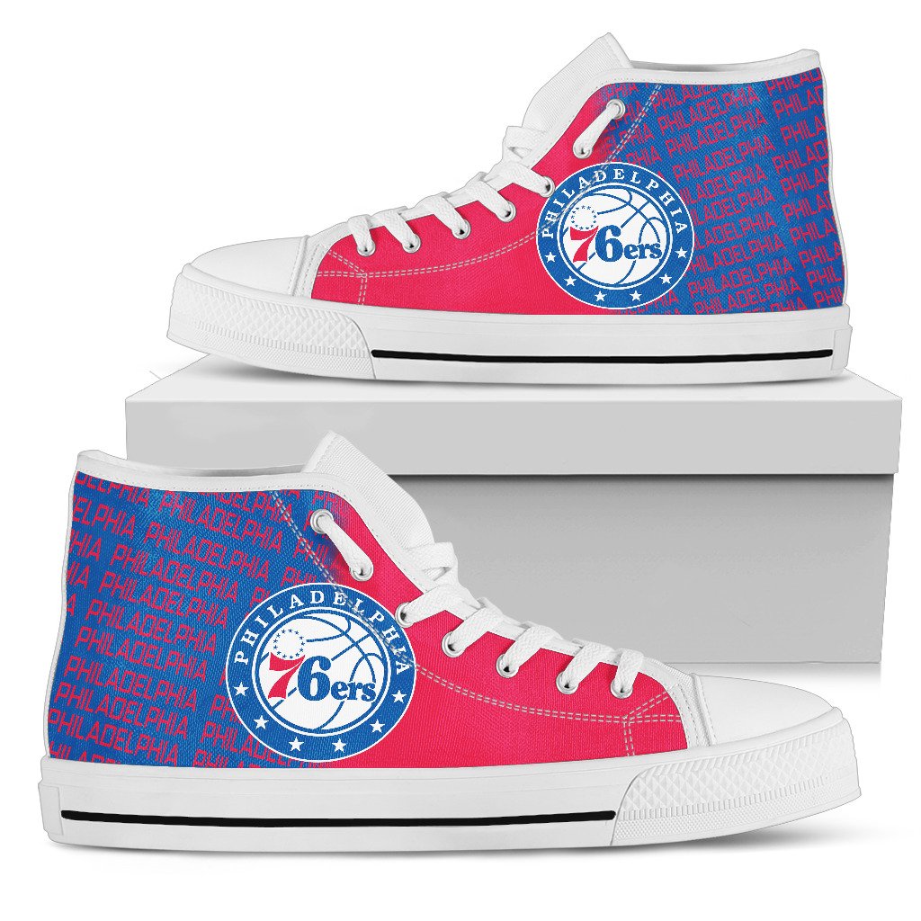 JWFancy Philadelphia 76ers High Top Canvas Sneakers Shoes For Men And Women