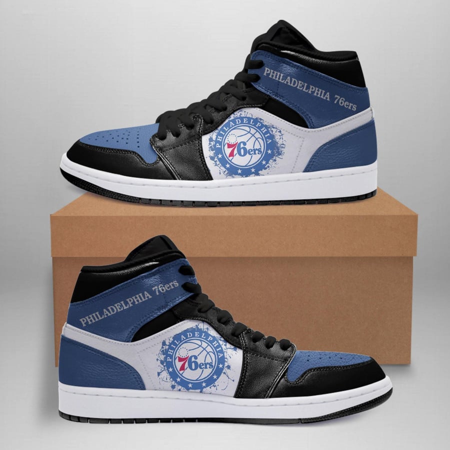 JWFancy Philadelphia 76ers NBA AJ1 High Sneakers Shoes For Men And Women