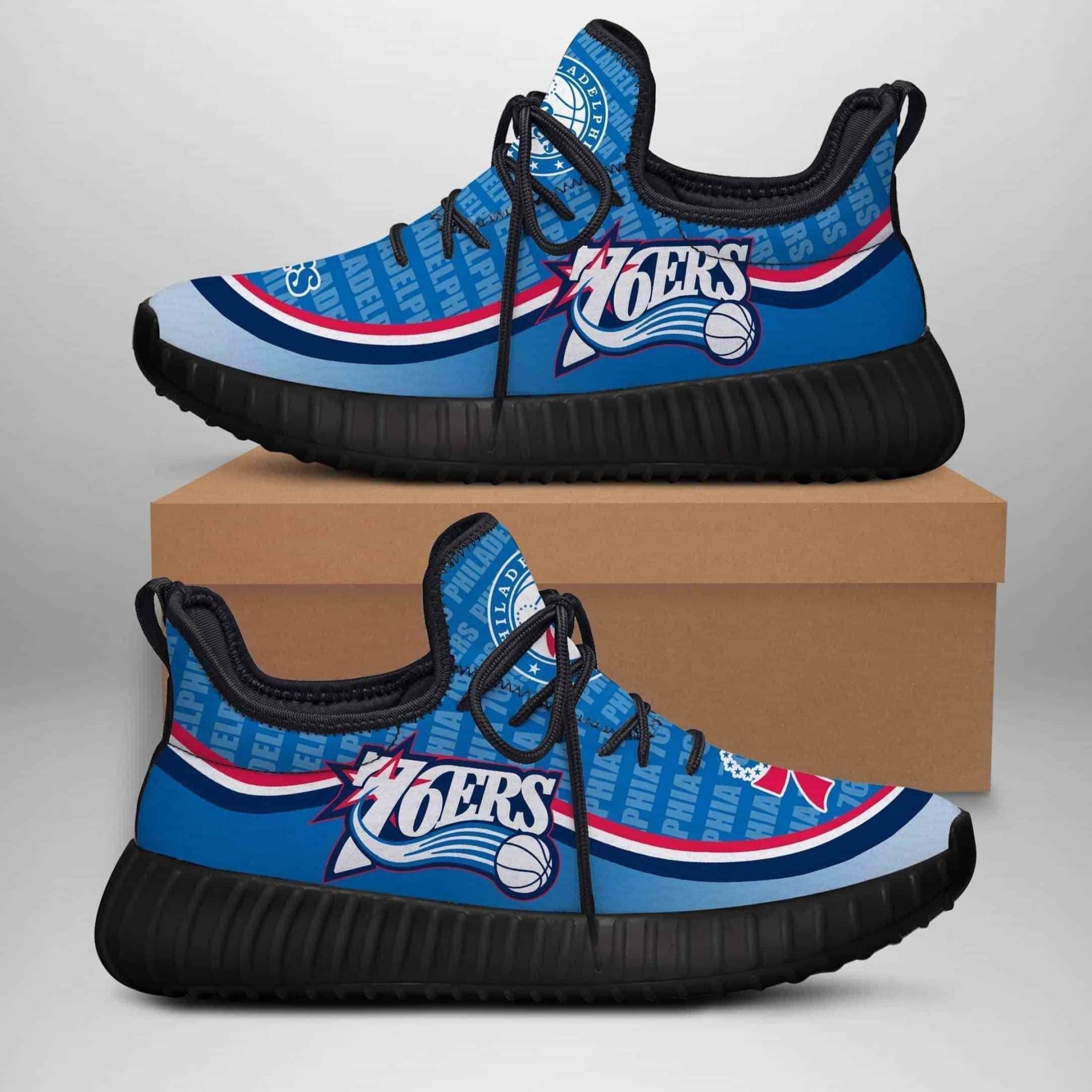 JWFancy Philadelphia 76ers Reze Sneakers Shoes For Men And Women