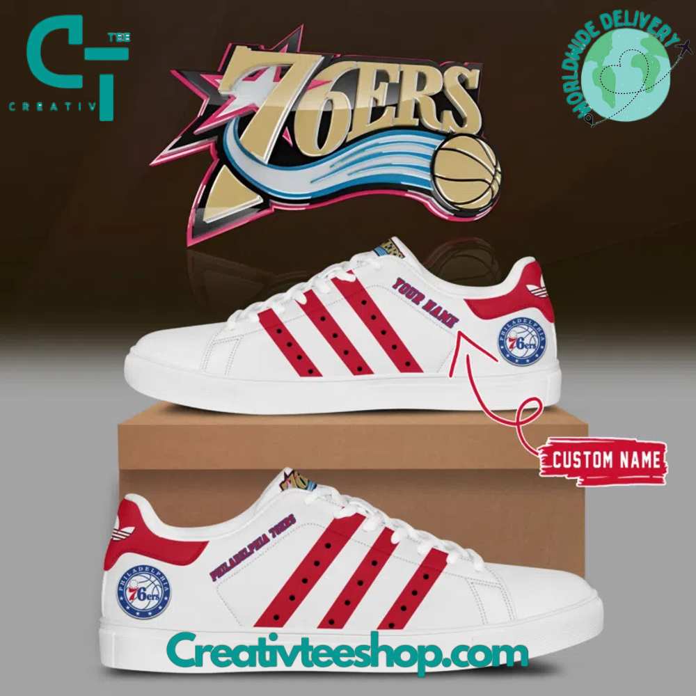 JWFancy Philadelphia 76ers Skate Stan Shoes Sneakes For Men And Women