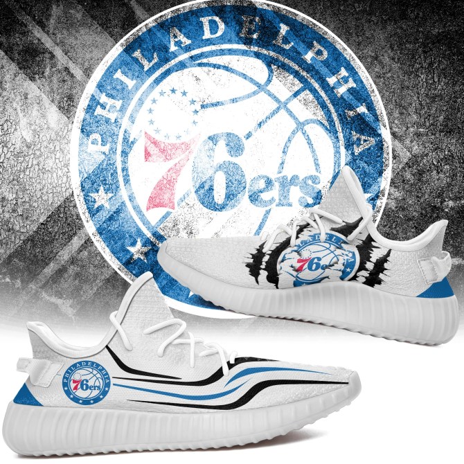 JWFancy Philadelphia 76ers Yeezy Boost Shoes For Men And Women