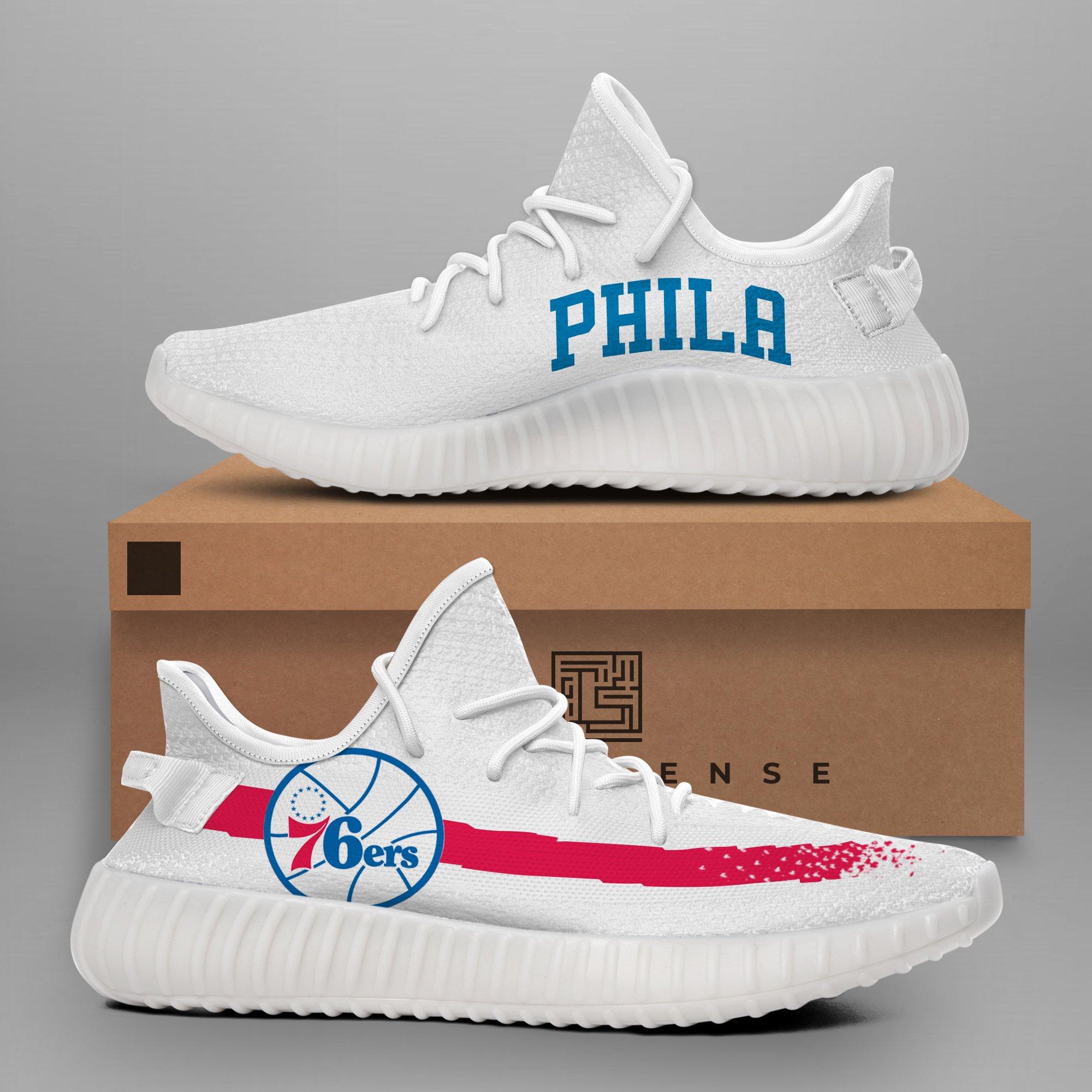 JWFancy Philadelphia 76ers Yeezy Boost Shoes For Men And Women