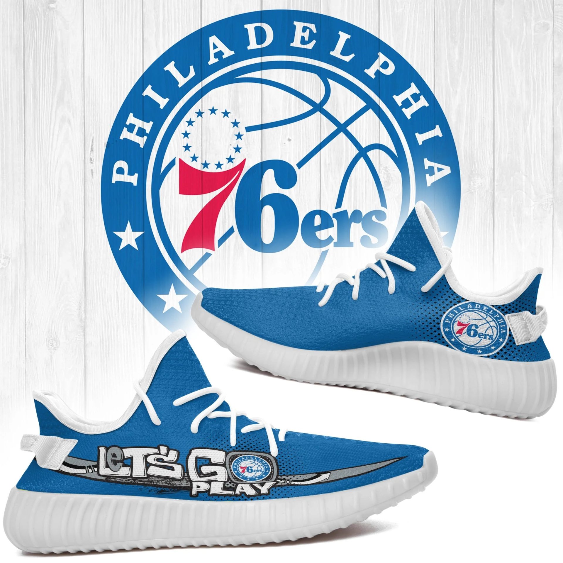 JWFancy Philadelphia 76ers Yeezy Boost Shoes For Men And Women