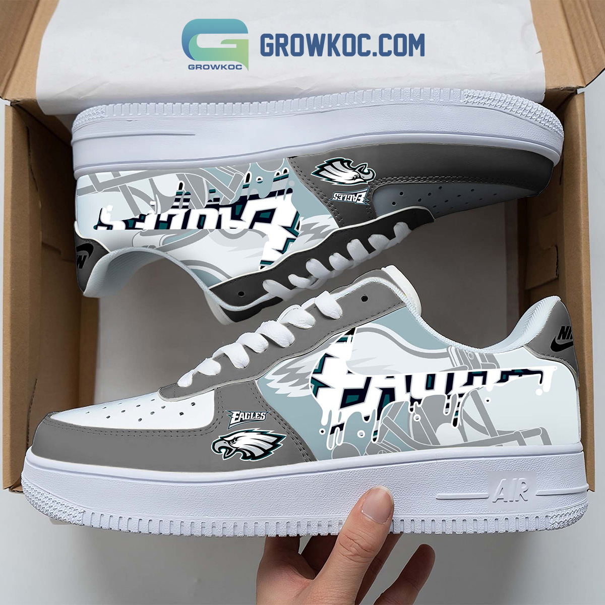 JWFancy Philadelphia Eagles Air Low-Top Sneakers Shoes For Men And Women