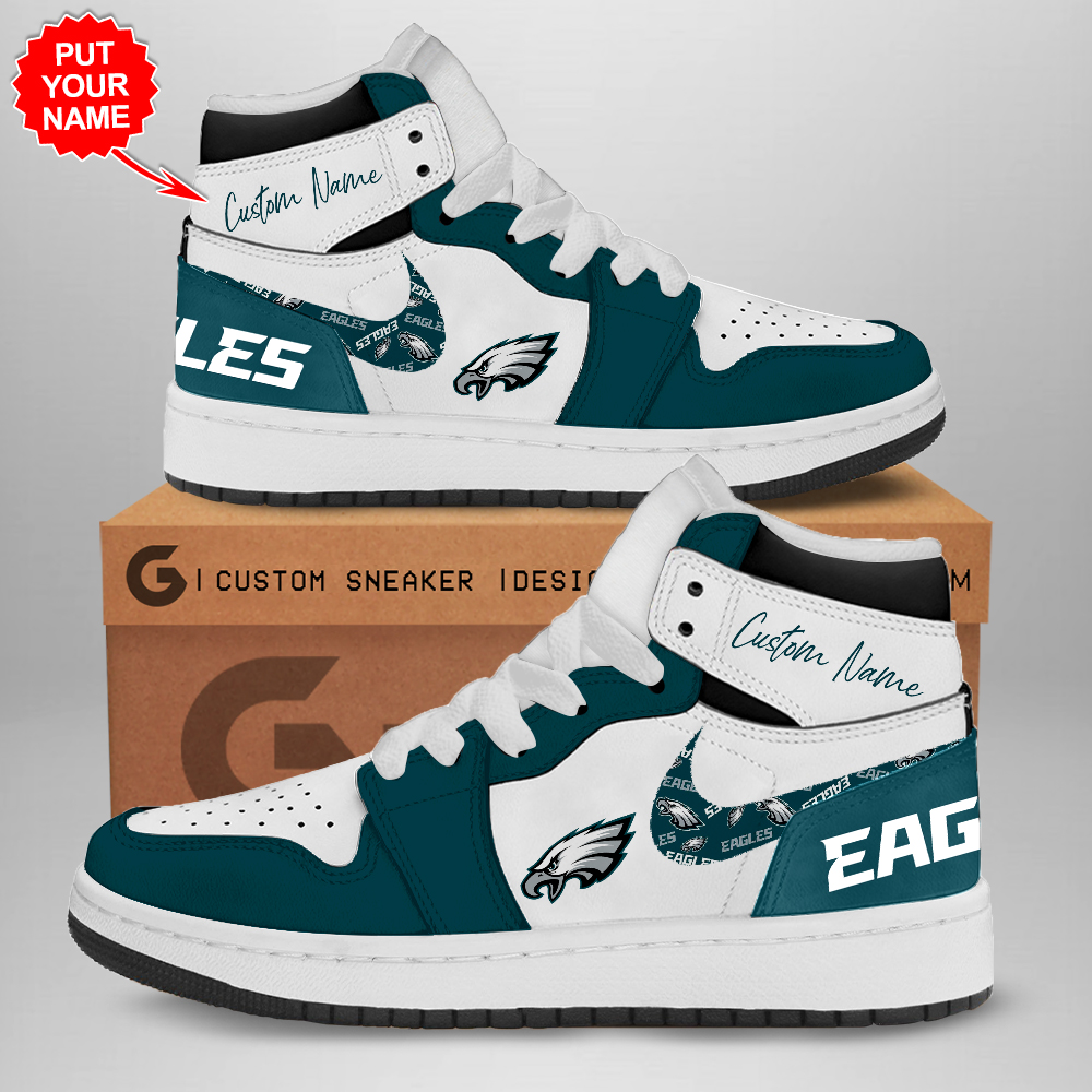 JWFancy Philadelphia Eagles AJ1 High Sneakers Shoes For Men And Women