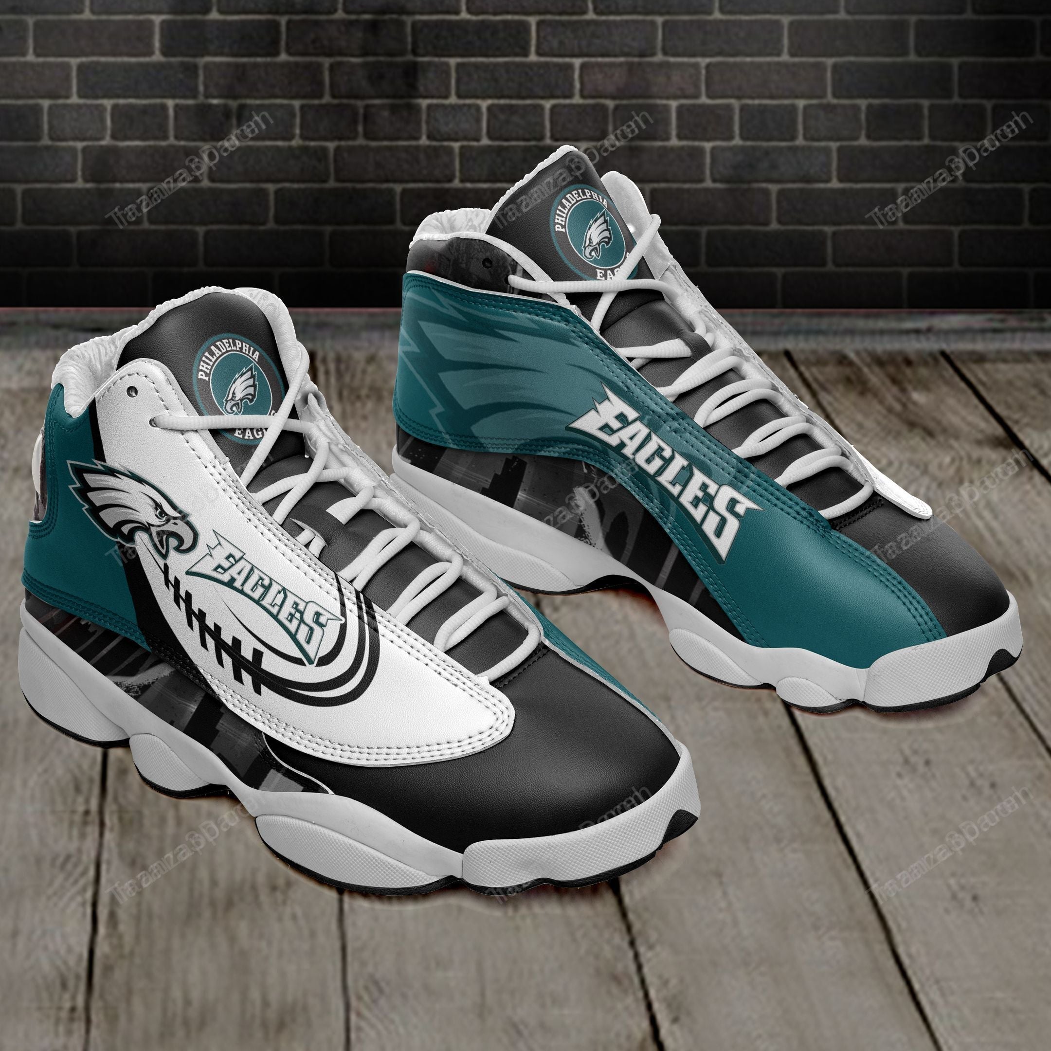 JWFancy Philadelphia Eagles AJ13 Sneakers Shoes For Men And Women