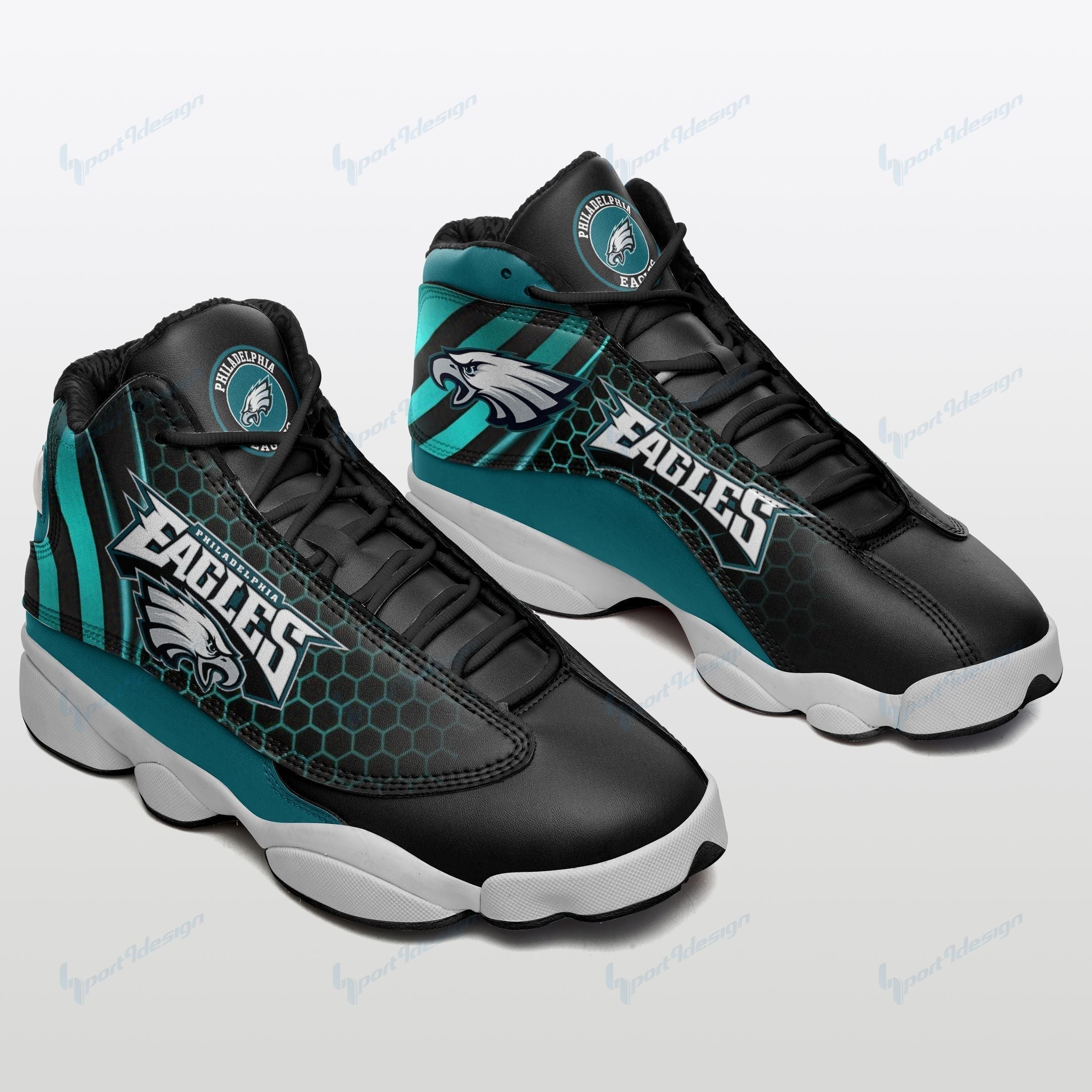 JWFancy Philadelphia Eagles AJ13 Sneakers Shoes For Men And Women