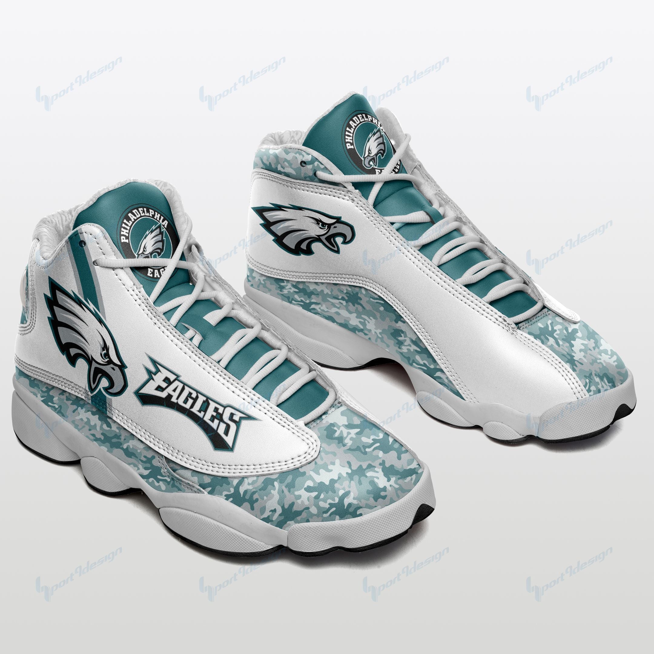 JWFancy Philadelphia Eagles AJ13 Sneakers Shoes For Men And Women
