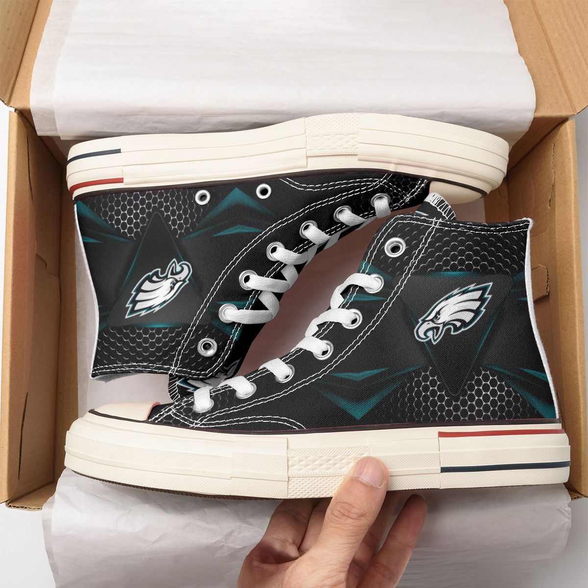 JWFancy Philadelphia Eagles High Top Canvas Sneakers Shoes For Men And Women