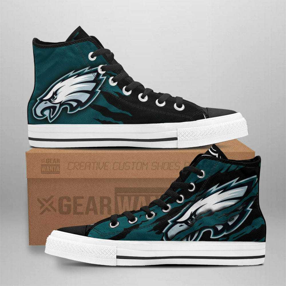 JWFancy Philadelphia Eagles High Top Canvas Sneakers Shoes For Men And Women