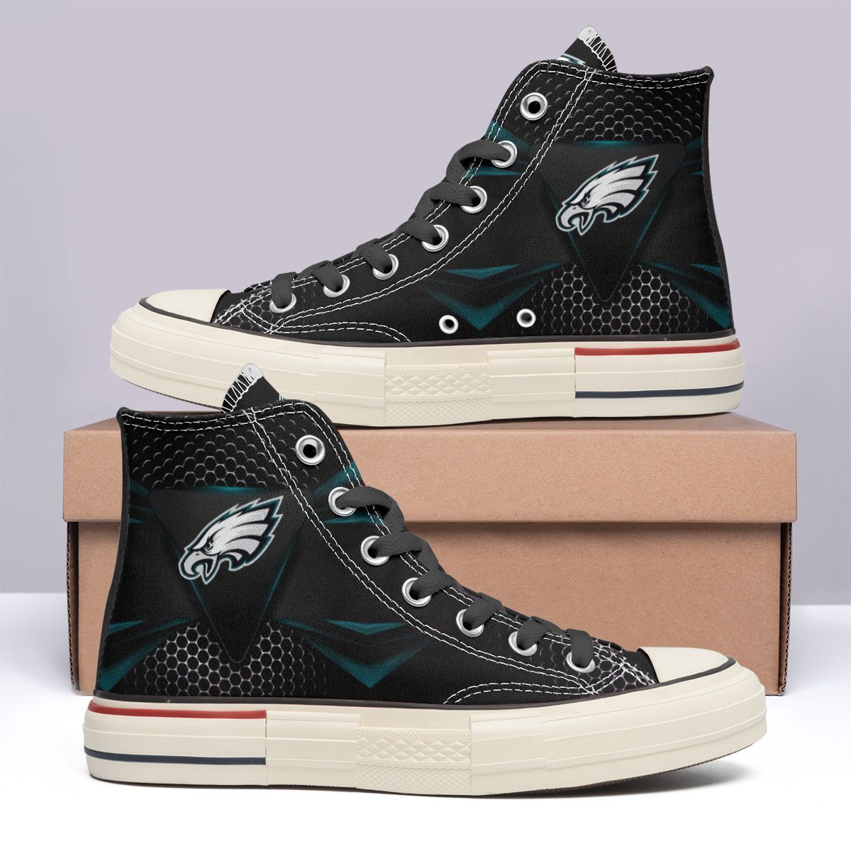 JWFancy Philadelphia Eagles High Top Canvas Sneakers Shoes For Men And Women