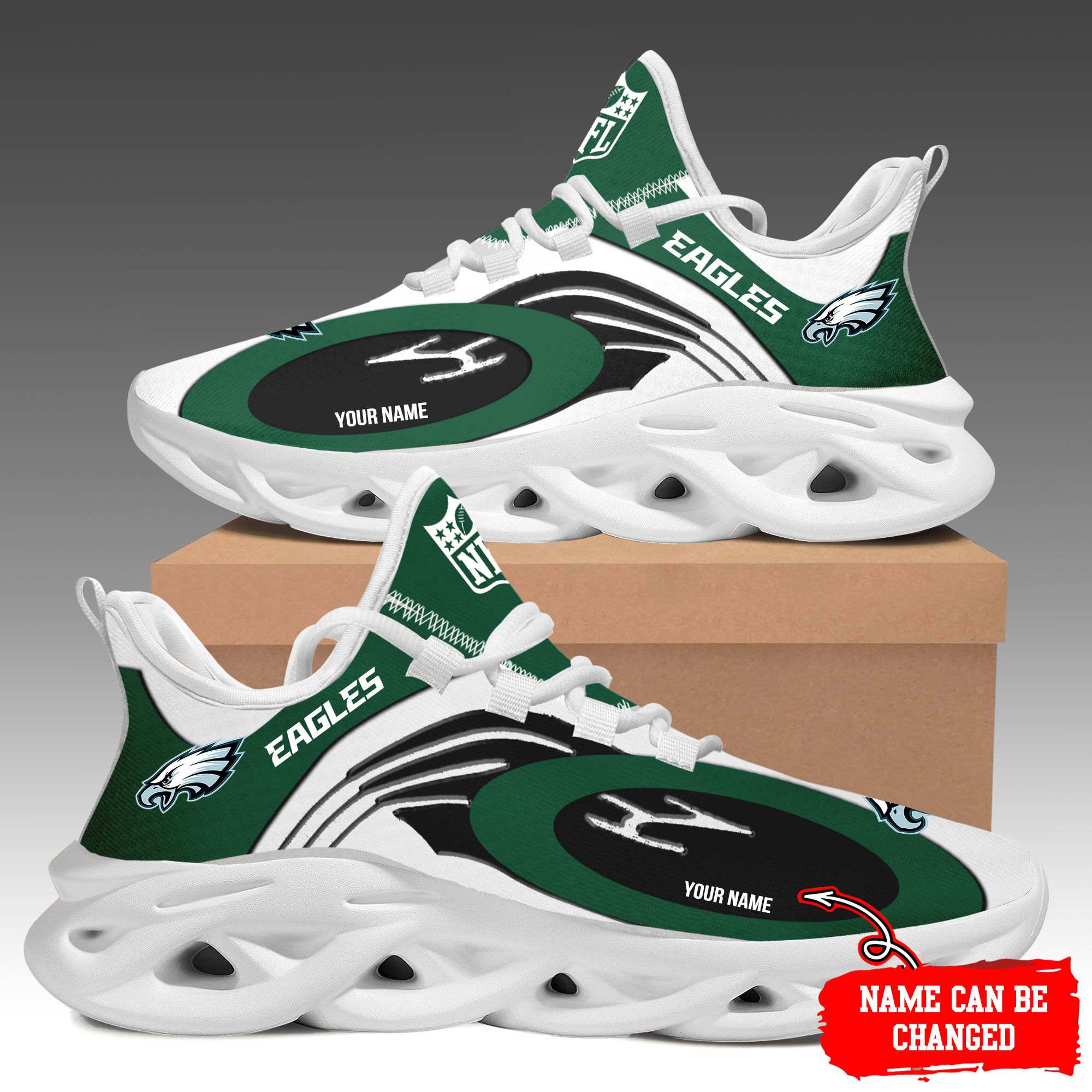 JWFancy Philadelphia Eagles Max Soul Shoes Sneakers For Men And Women