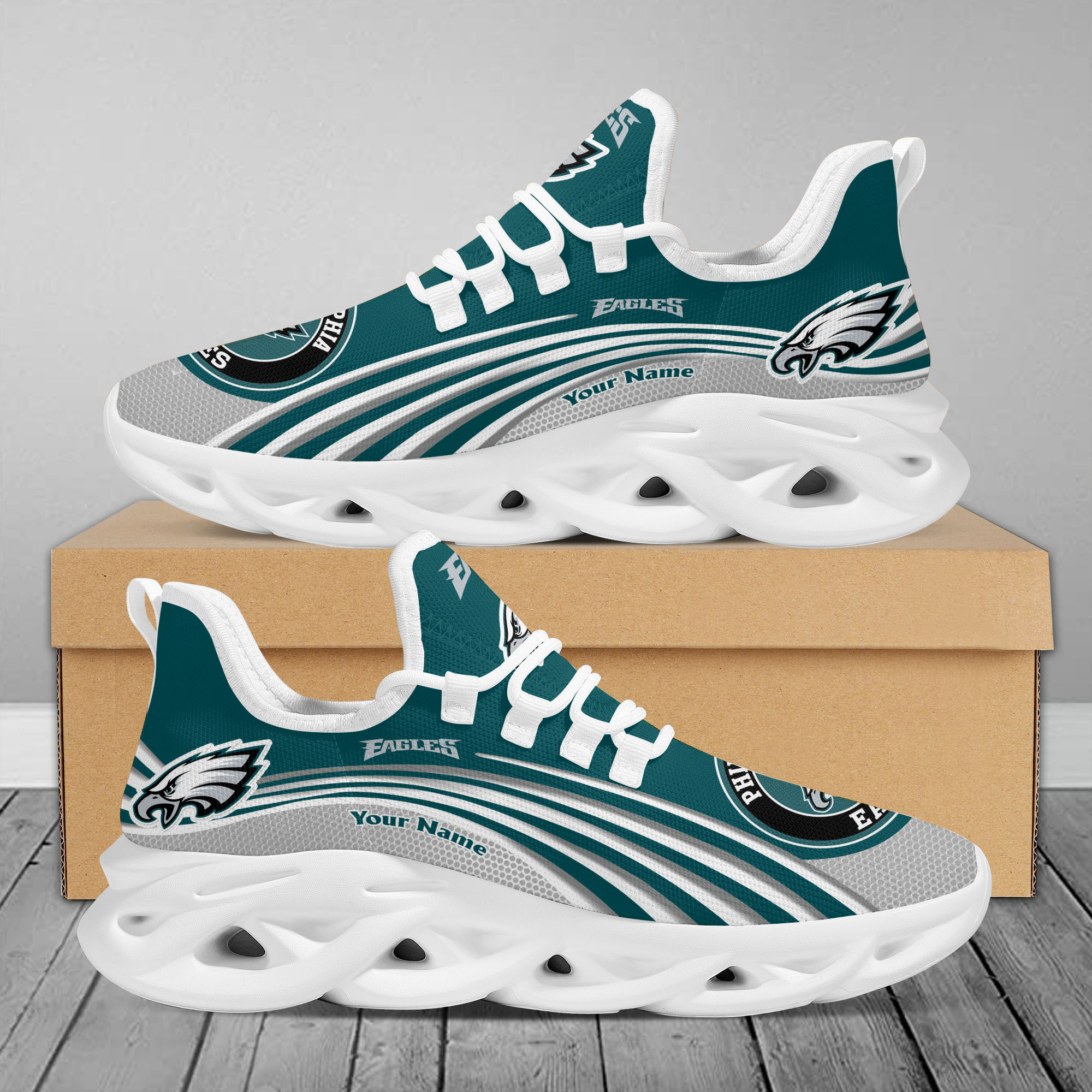 JWFancy Philadelphia Eagles Max Soul Shoes Sneakers For Men And Women
