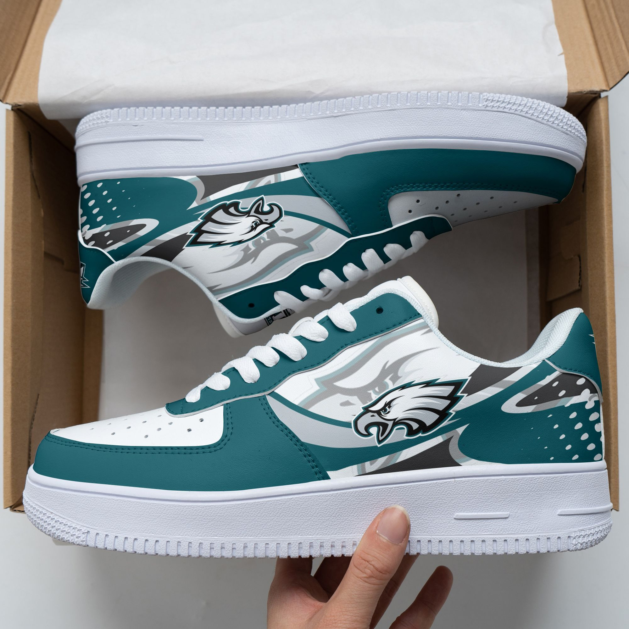 JWFancy Philadelphia Eagles NFL Air Low-Top Sneakers Shoes For Men And Women