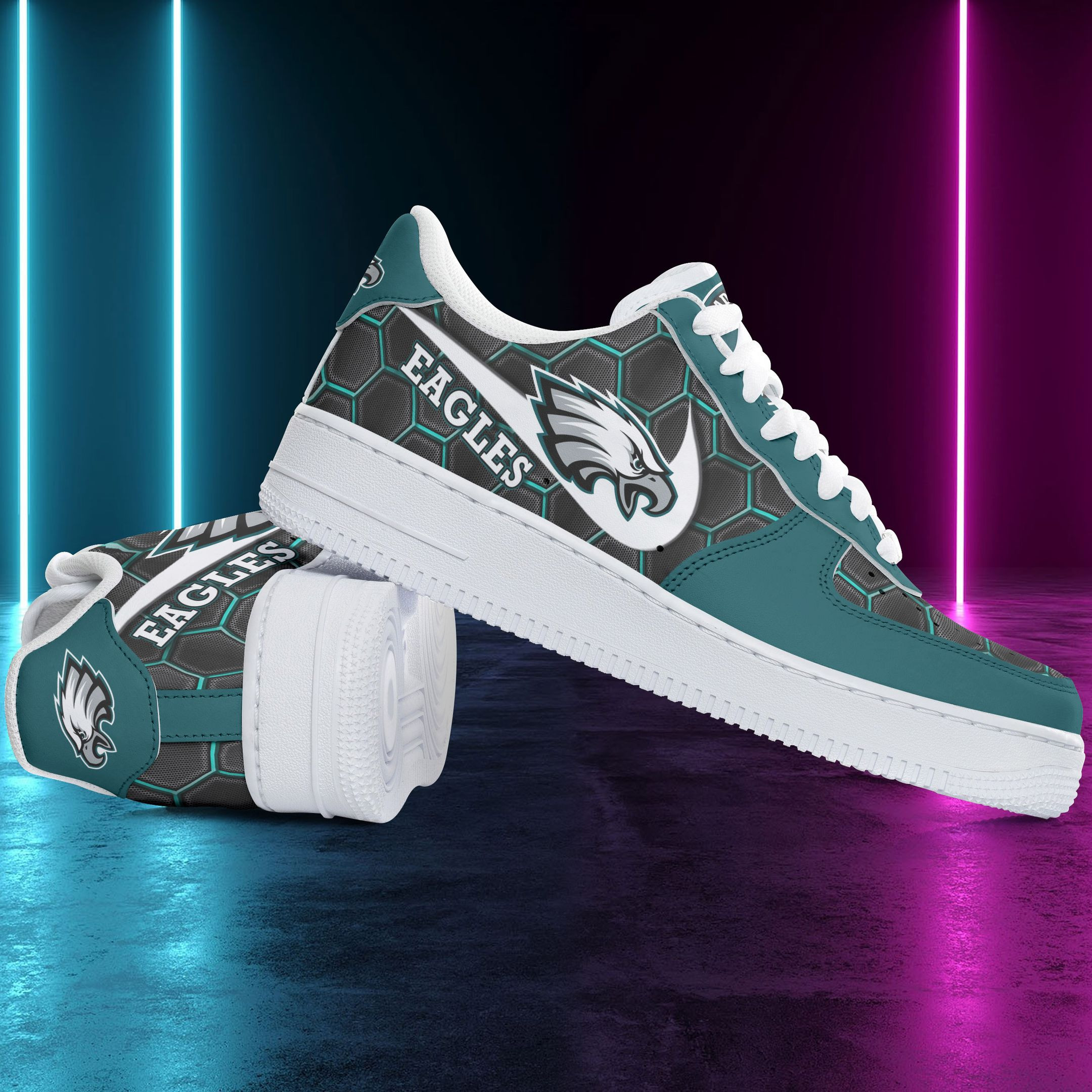 JWFancy Philadelphia Eagles NFL Air Low-Top Sneakers Shoes For Men And Women