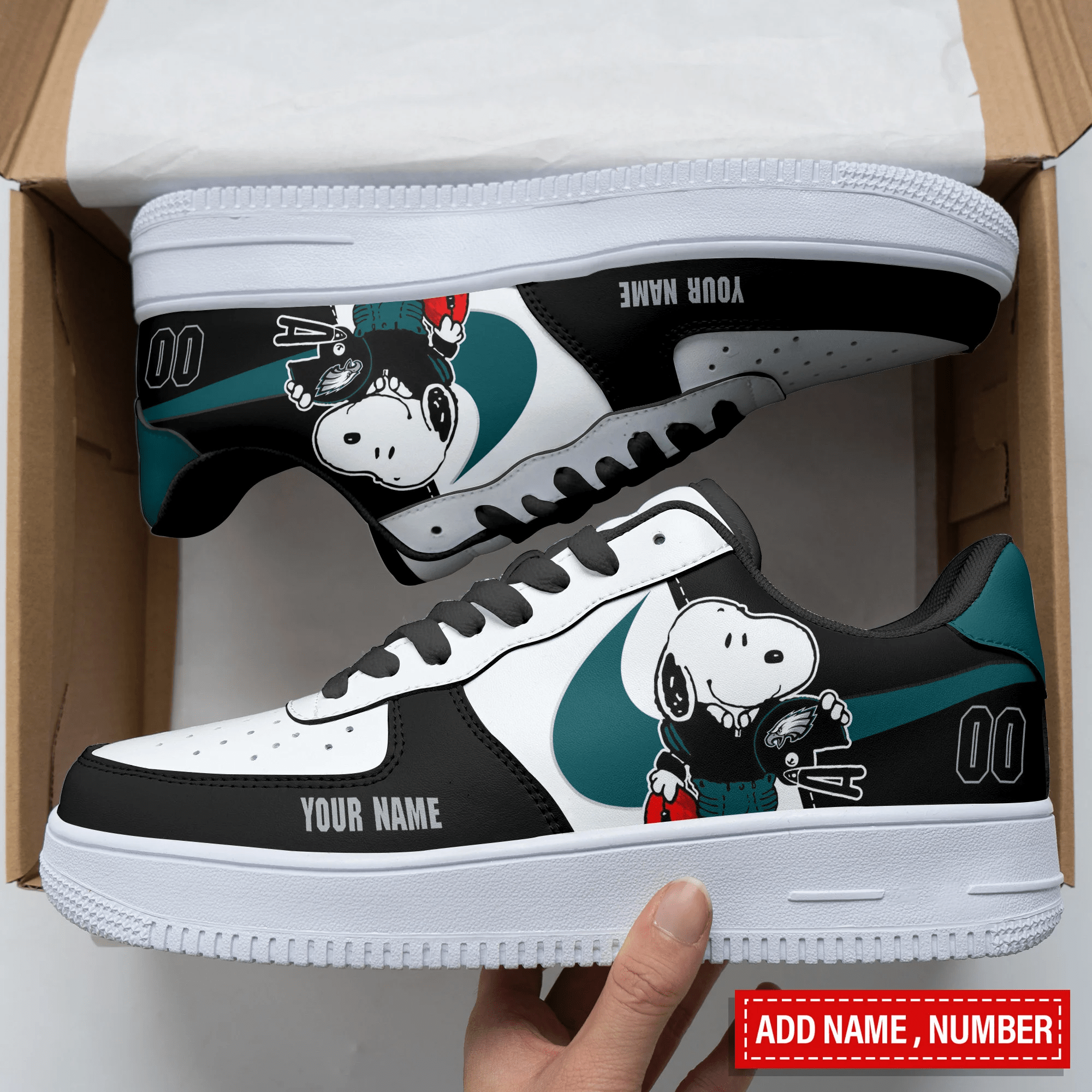JWFancy Philadelphia Eagles NFL Air Low-Top Sneakers Shoes For Men And Women