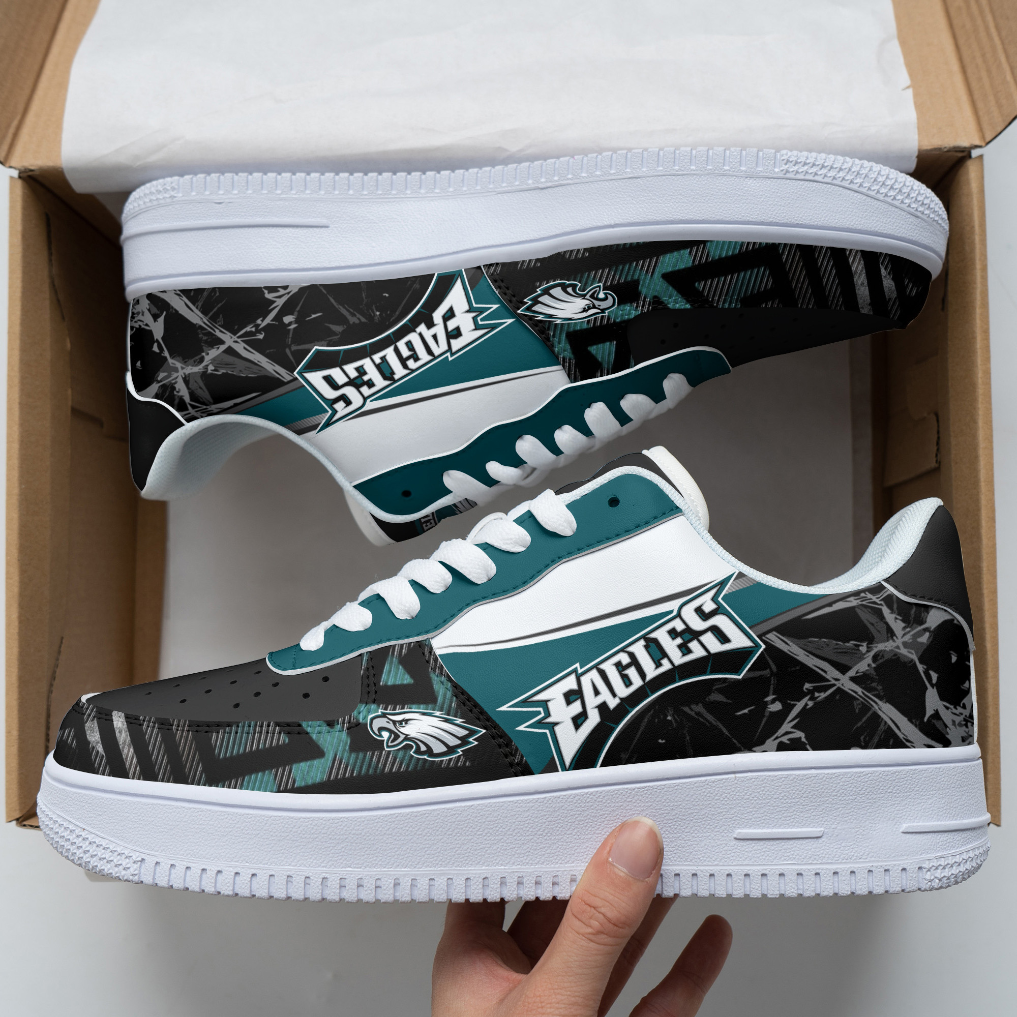 JWFancy Philadelphia Eagles NFL Air Low-Top Sneakers Shoes For Men And Women