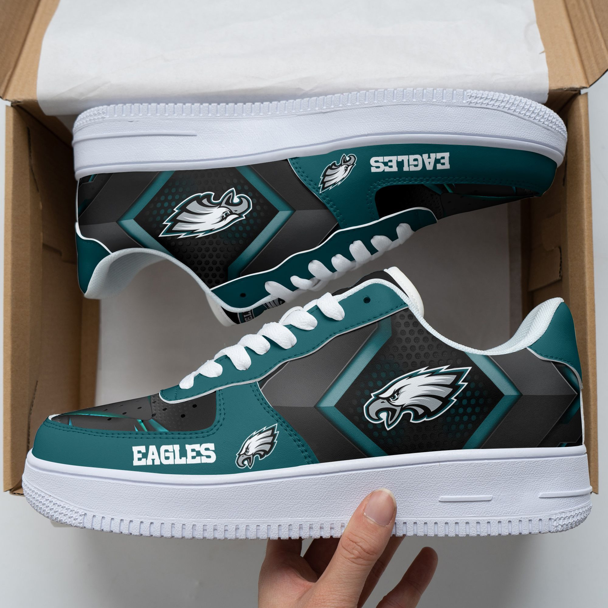 JWFancy Philadelphia Eagles NFL Air Low-Top Sneakers Shoes For Men And Women