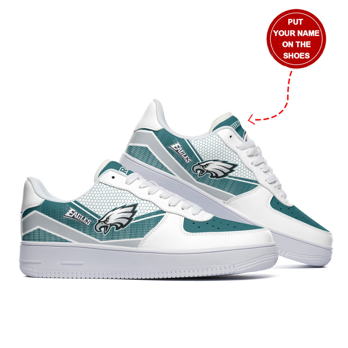 JWFancy Philadelphia Eagles NFL Air Low-Top Sneakers Shoes For Men And Women