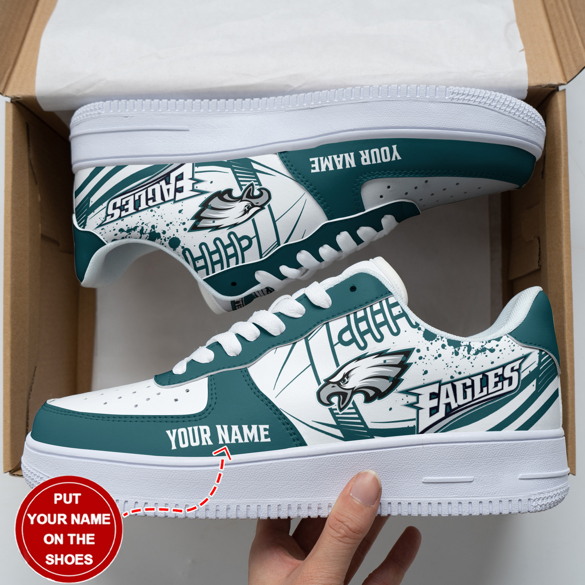 JWFancy Philadelphia Eagles NFL Air Low-Top Sneakers Shoes For Men And Women