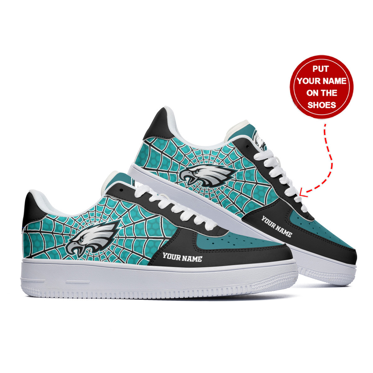 JWFancy Philadelphia Eagles NFL Air Low-Top Sneakers Shoes For Men And Women