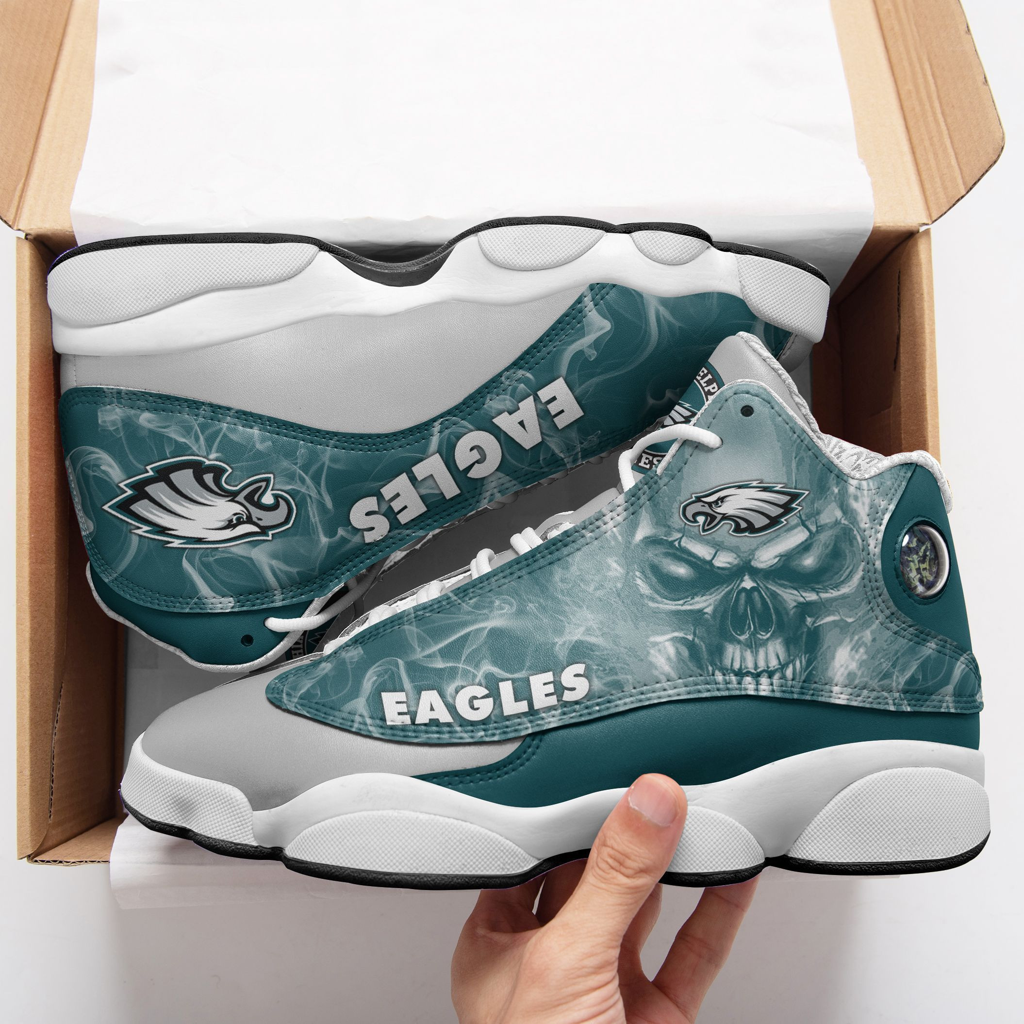 JWFancy Philadelphia Eagles NFL AJ13 Sneakers Shoes For Men And Women