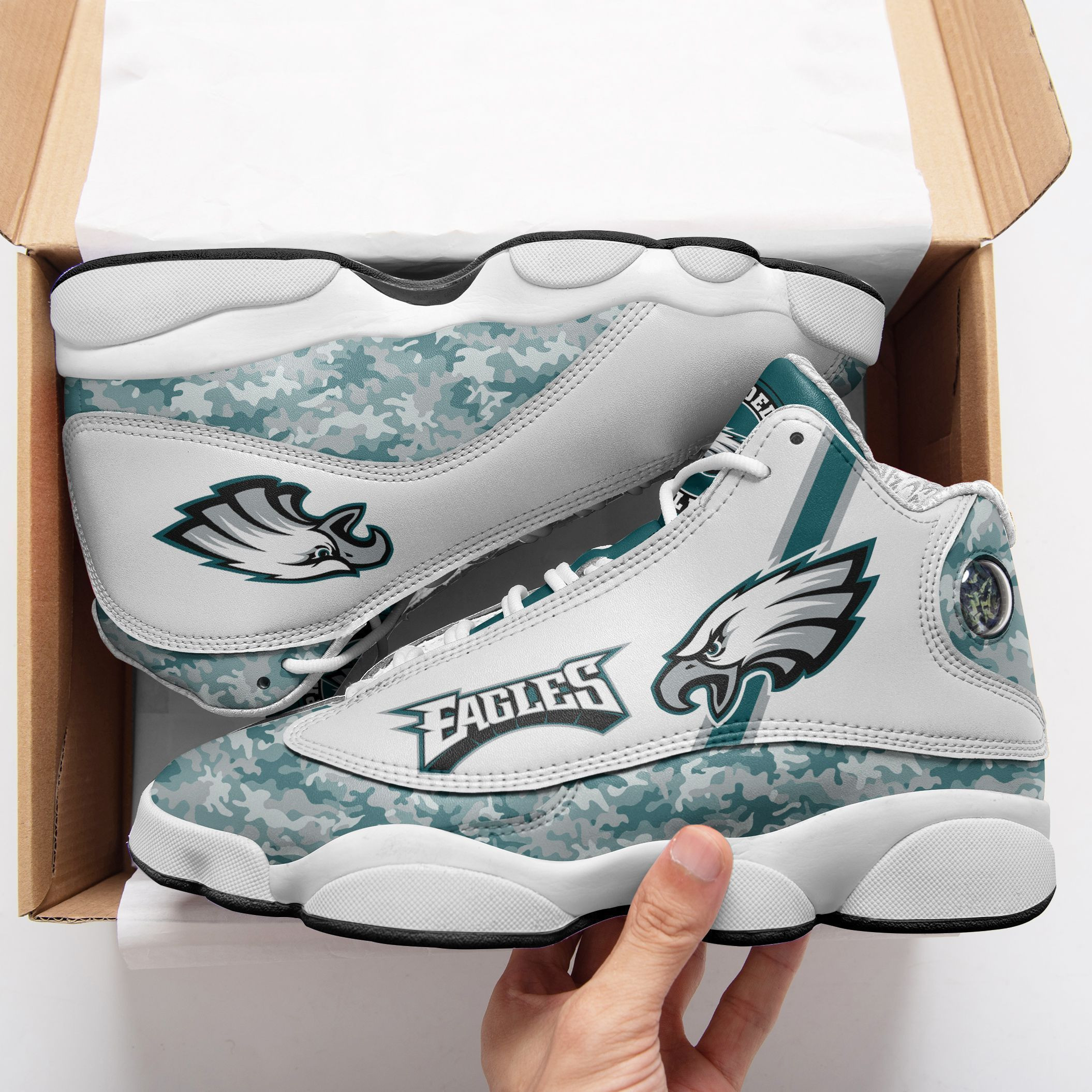 JWFancy Philadelphia Eagles NFL AJ13 Sneakers Shoes For Men And Women