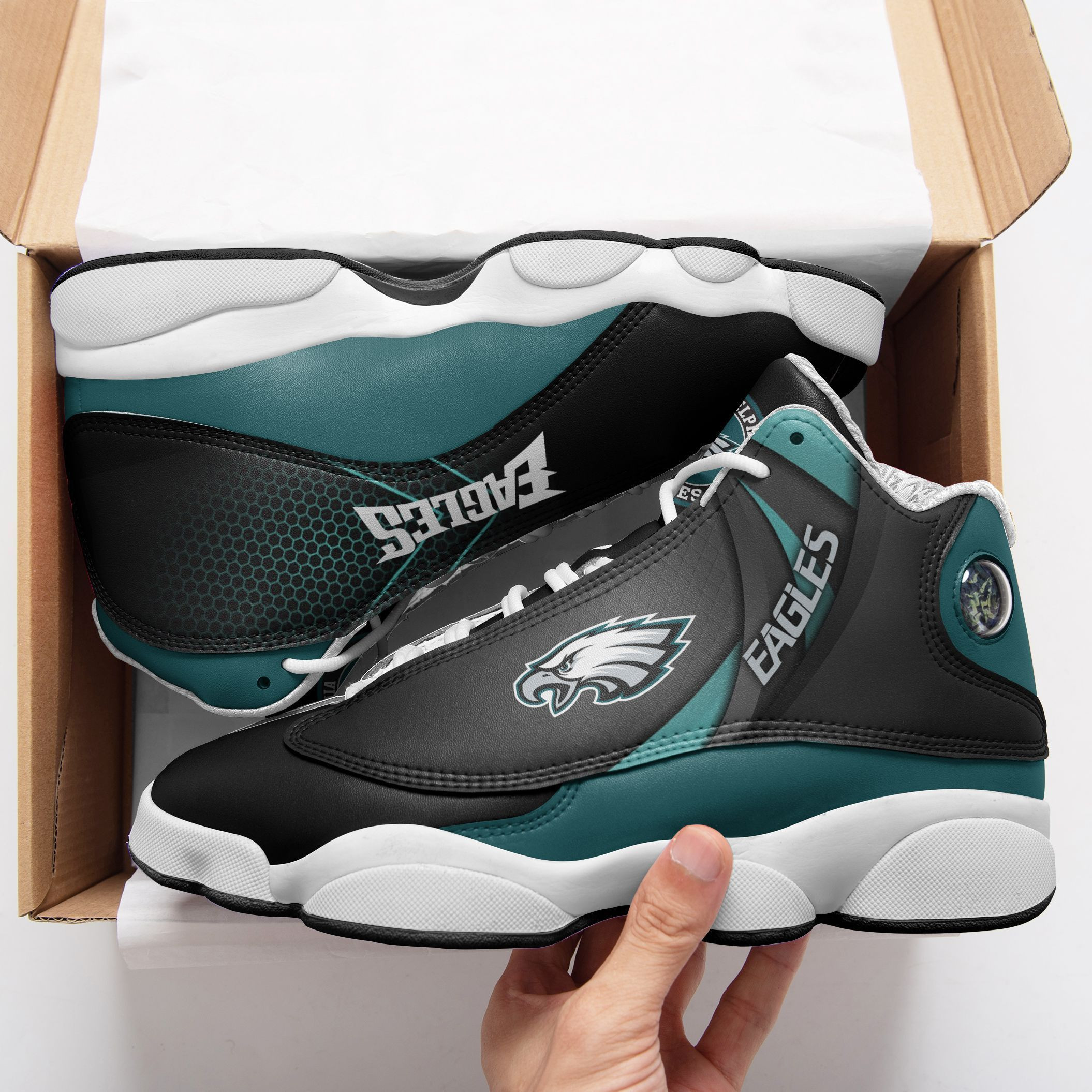 JWFancy Philadelphia Eagles NFL AJ13 Sneakers Shoes For Men And Women