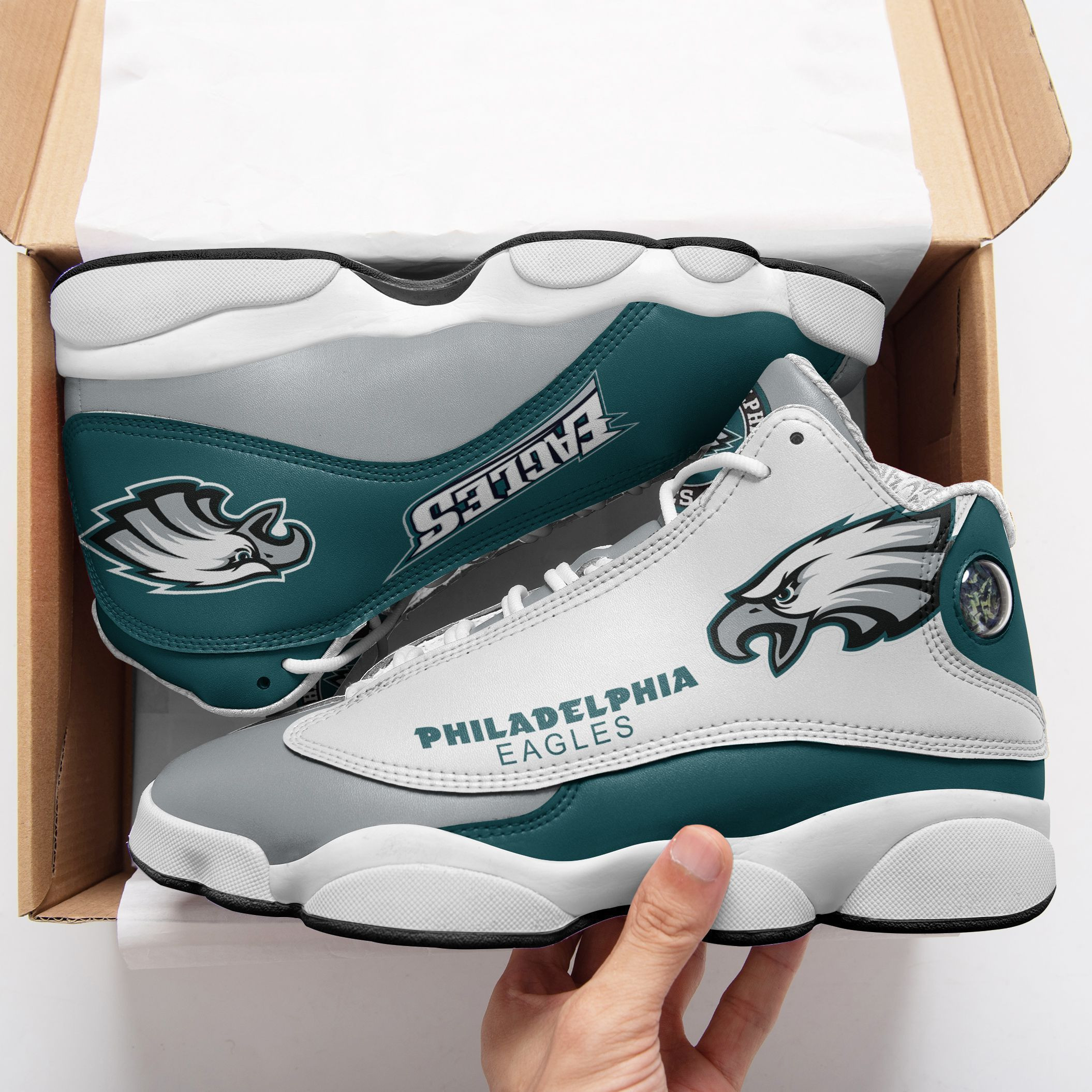 JWFancy Philadelphia Eagles NFL AJ13 Sneakers Shoes For Men And Women
