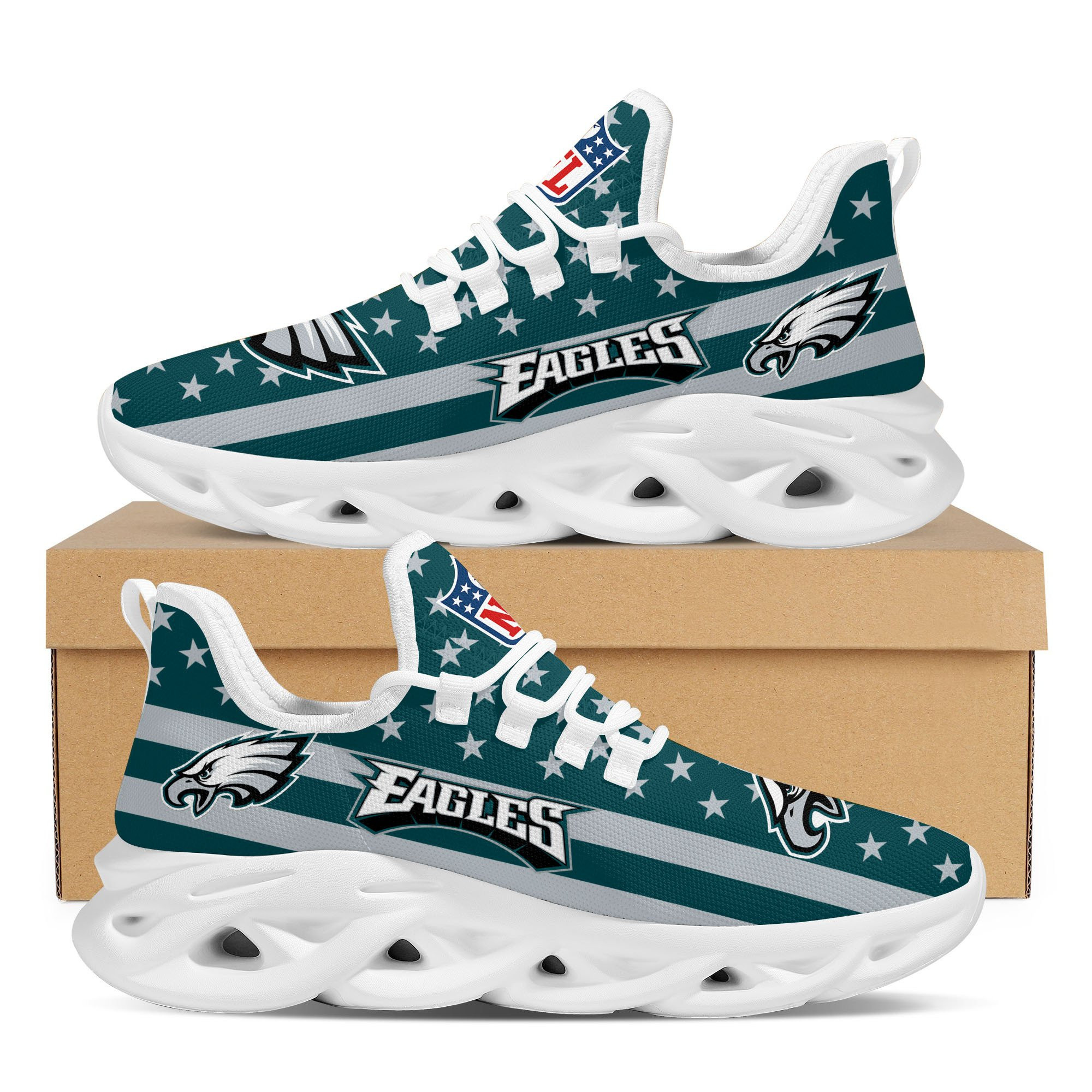 JWFancy Philadelphia Eagles NFL Max Soul Shoes Sneakers For Men And Women