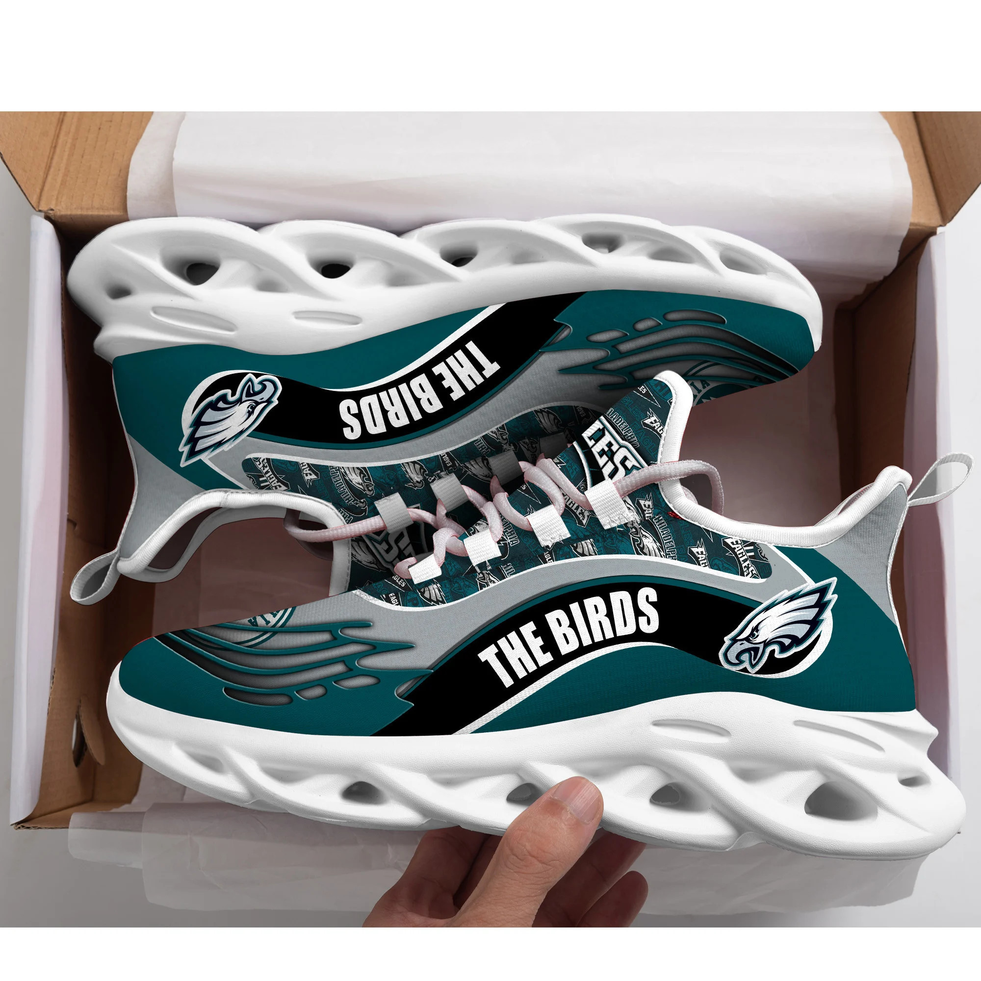 JWFancy Philadelphia Eagles NFL Max Soul Shoes Sneakers For Men And Women