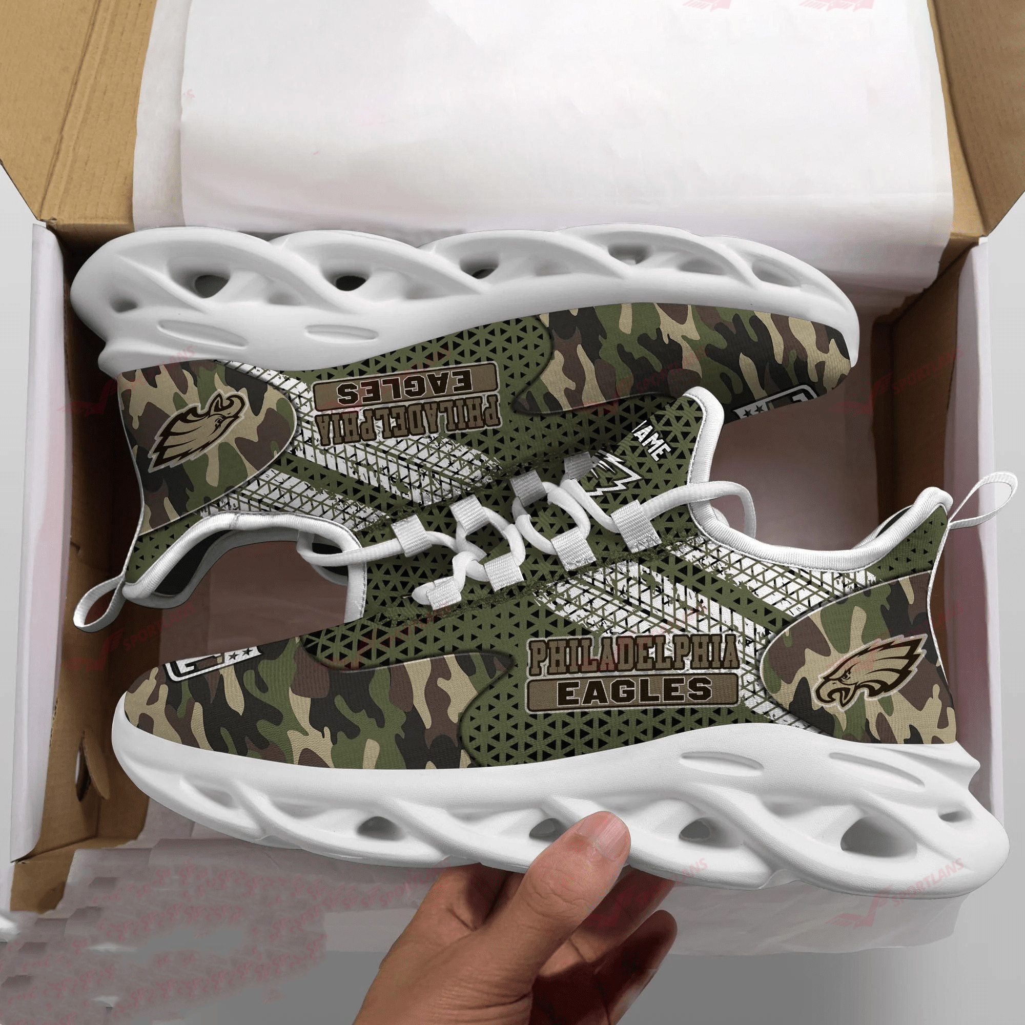 JWFancy Philadelphia Eagles NFL Max Soul Shoes Sneakers For Men And Women
