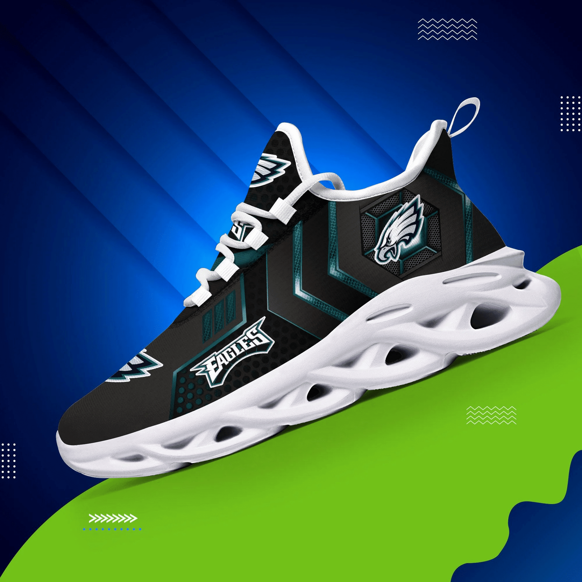 JWFancy Philadelphia Eagles NFL Max Soul Shoes Sneakers For Men And Women