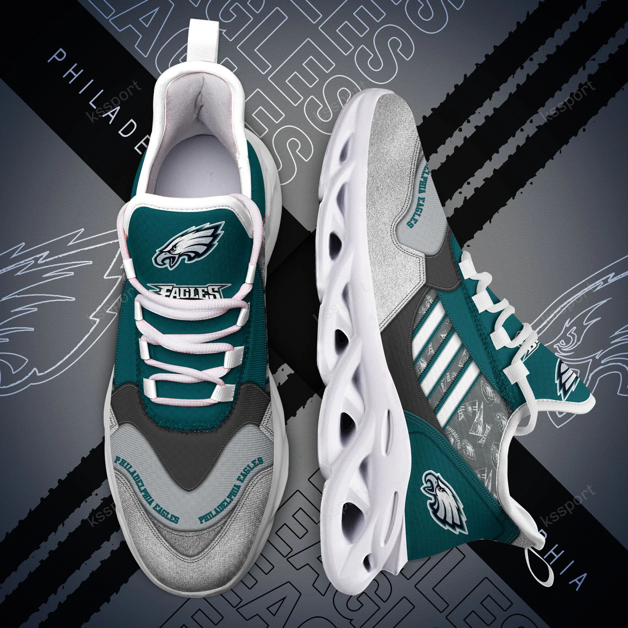 JWFancy Philadelphia Eagles NFL Max Soul Shoes Sneakers For Men And Women