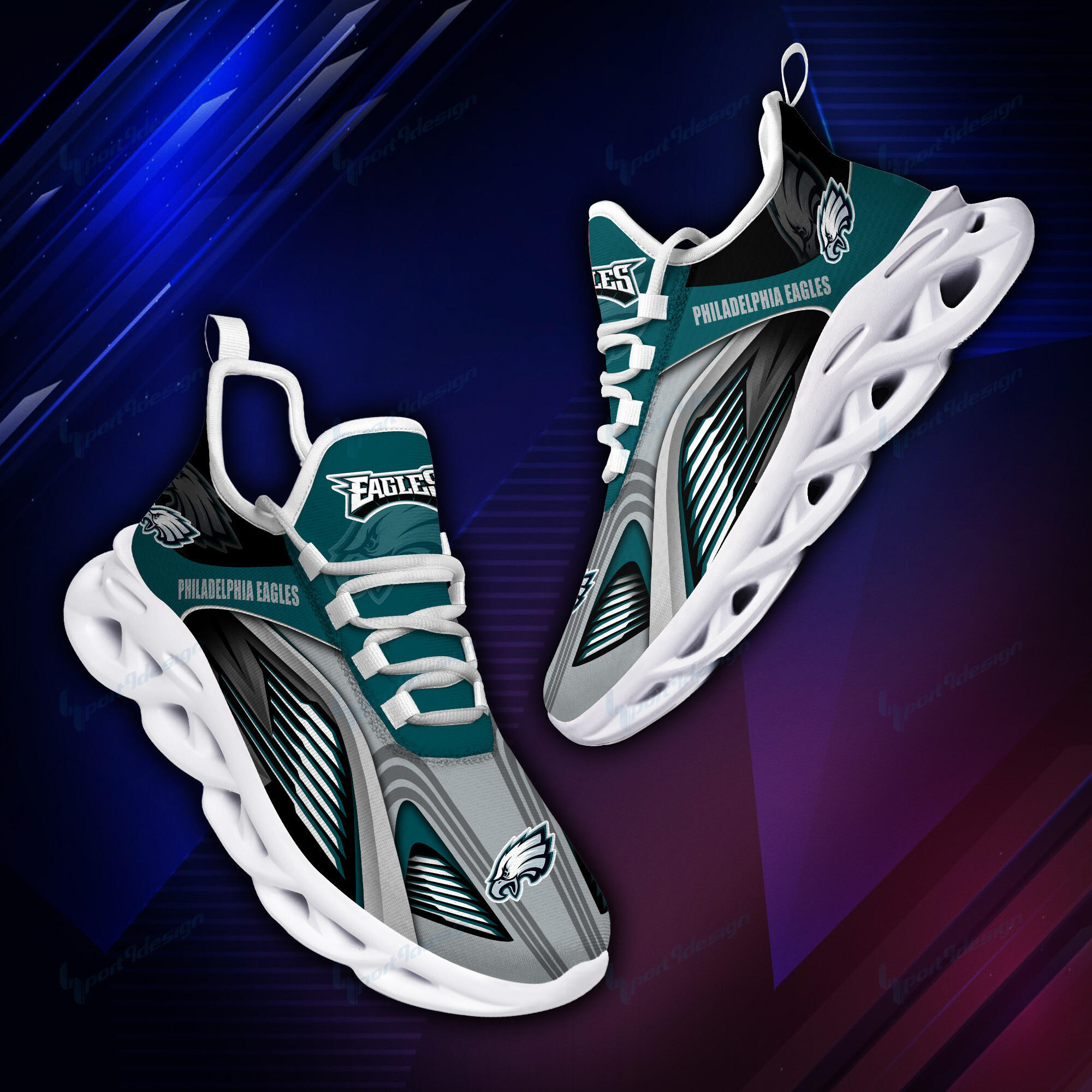 JWFancy Philadelphia Eagles NFL Max Soul Shoes Sneakers For Men And Women