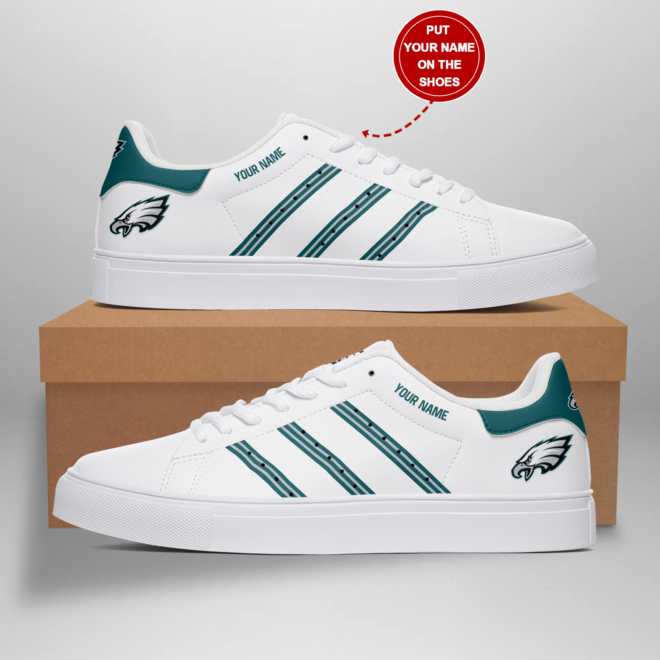 JWFancy Philadelphia Eagles Skate Stan Shoes Sneakes For Men And Women