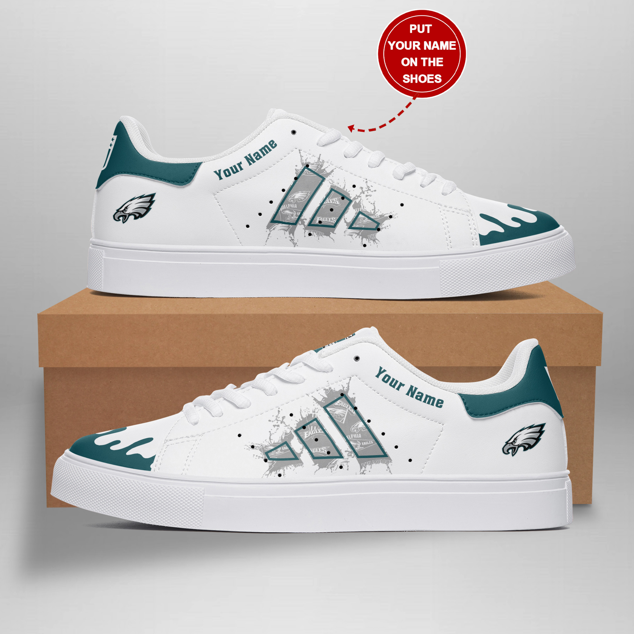 JWFancy Philadelphia Eagles Skate Stan Shoes Sneakes For Men And Women