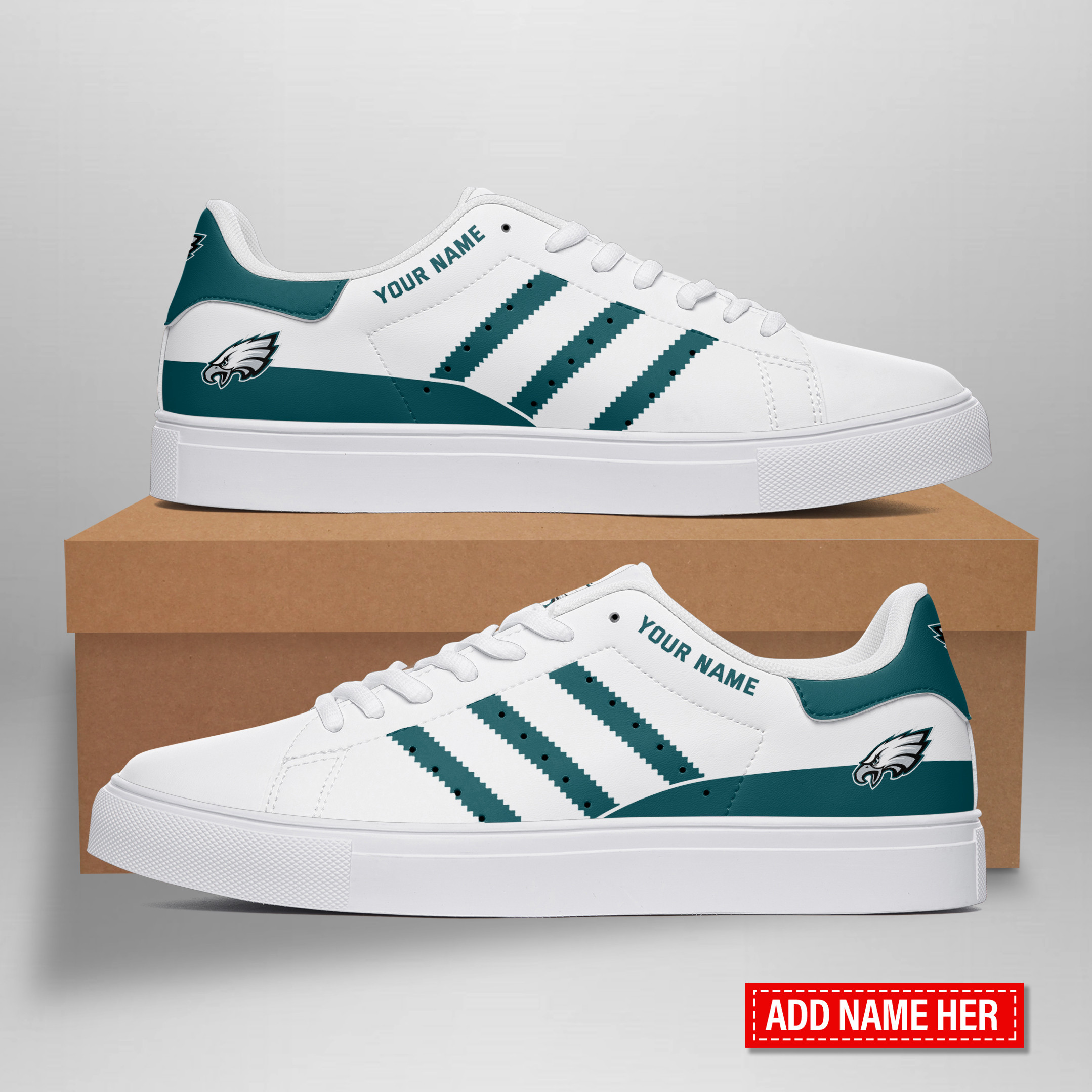 JWFancy Philadelphia Eagles Skate Stan Shoes Sneakes For Men And Women