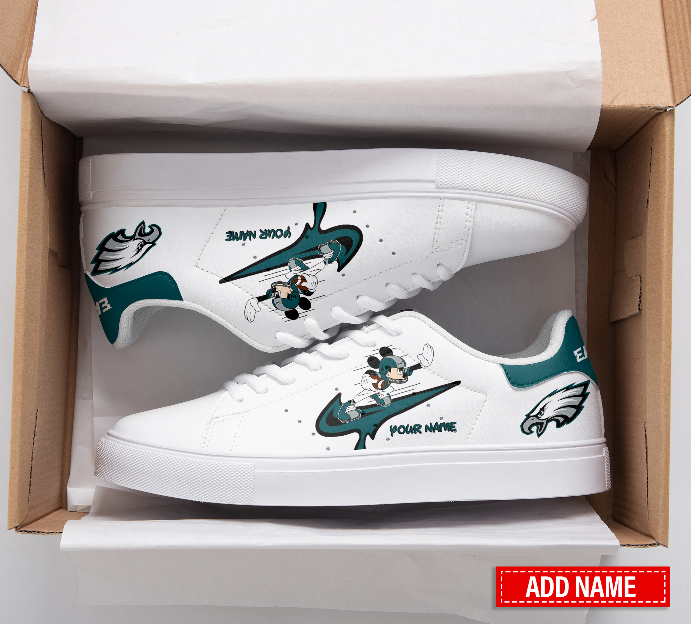 JWFancy Philadelphia Eagles Skate Stan Shoes Sneakes For Men And Women