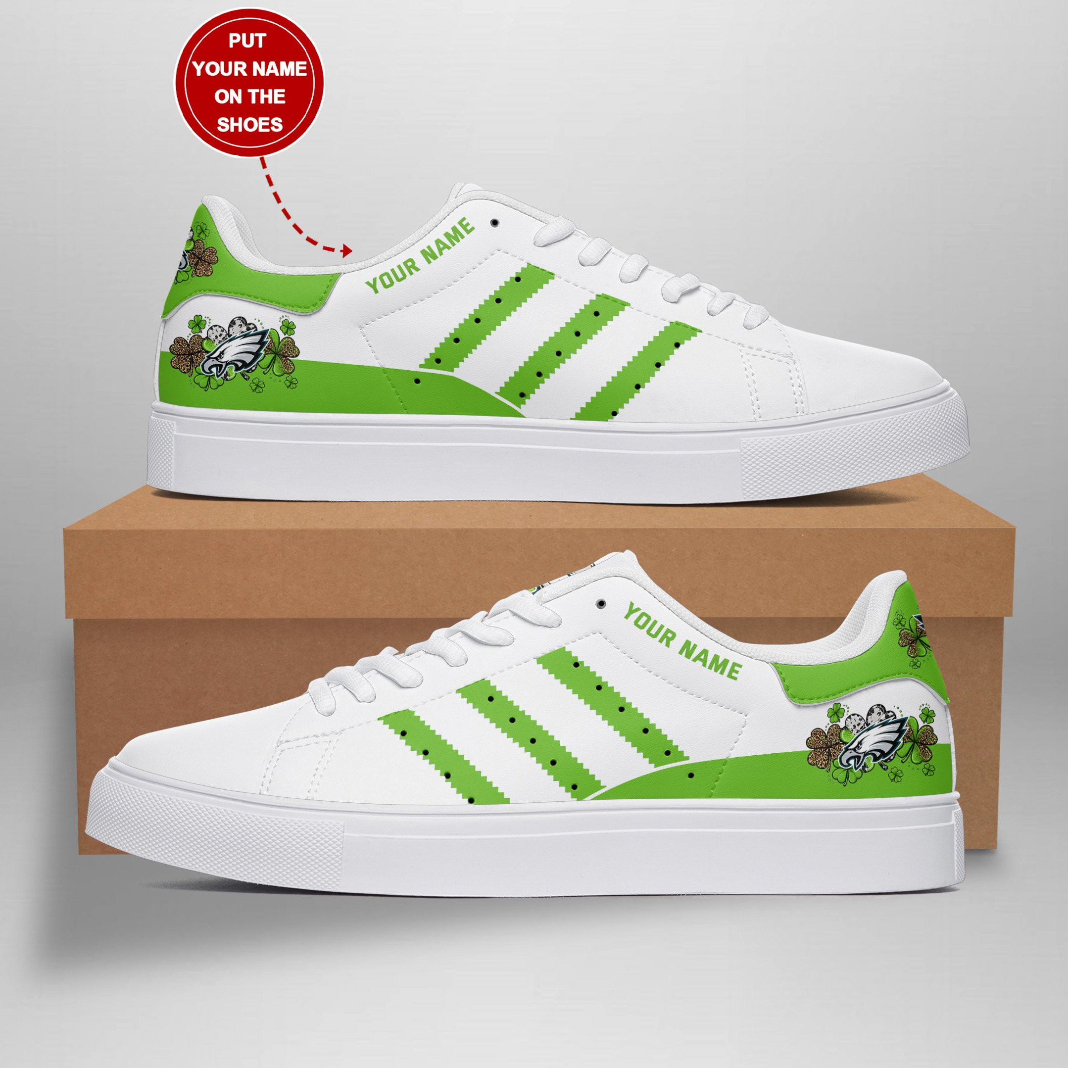JWFancy Philadelphia Eagles Skate Stan Shoes Sneakes For Men And Women