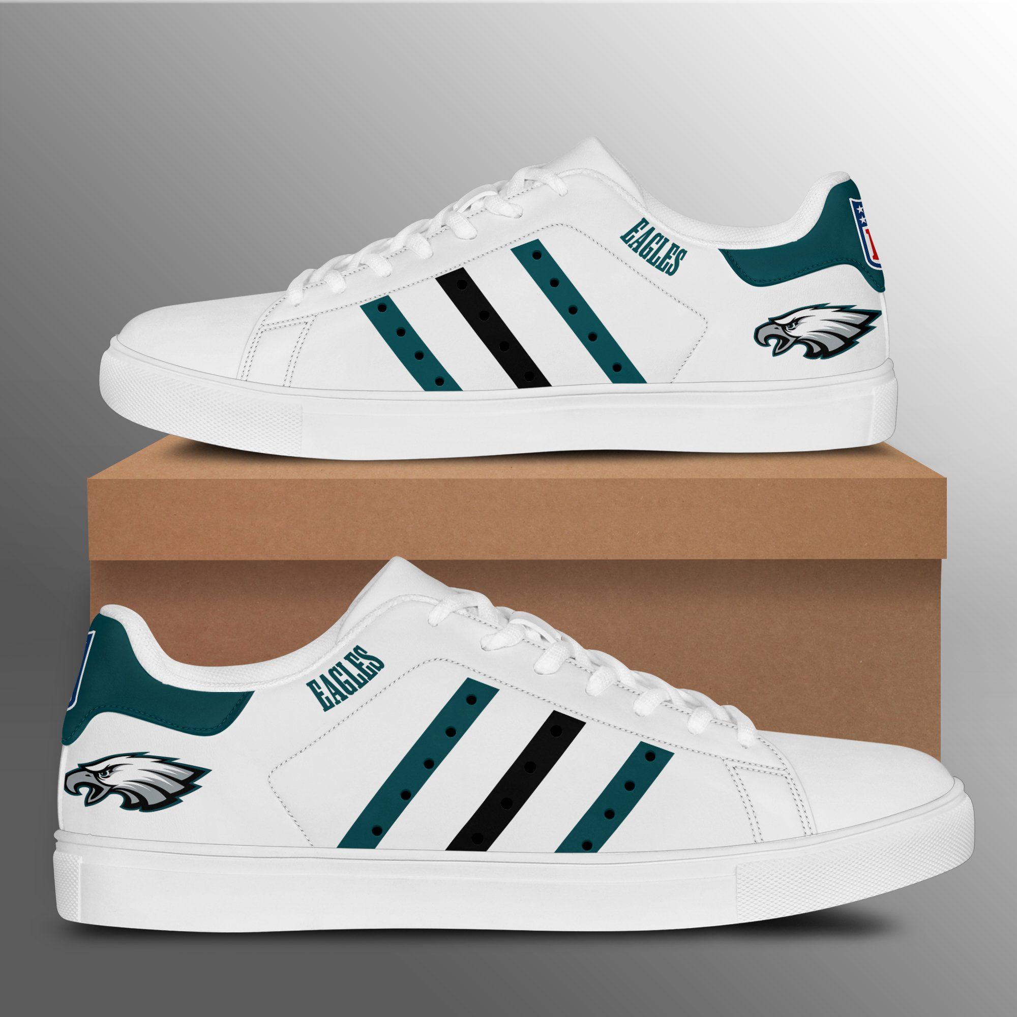 JWFancy Philadelphia Eagles Skate Stan Shoes Sneakes For Men And Women