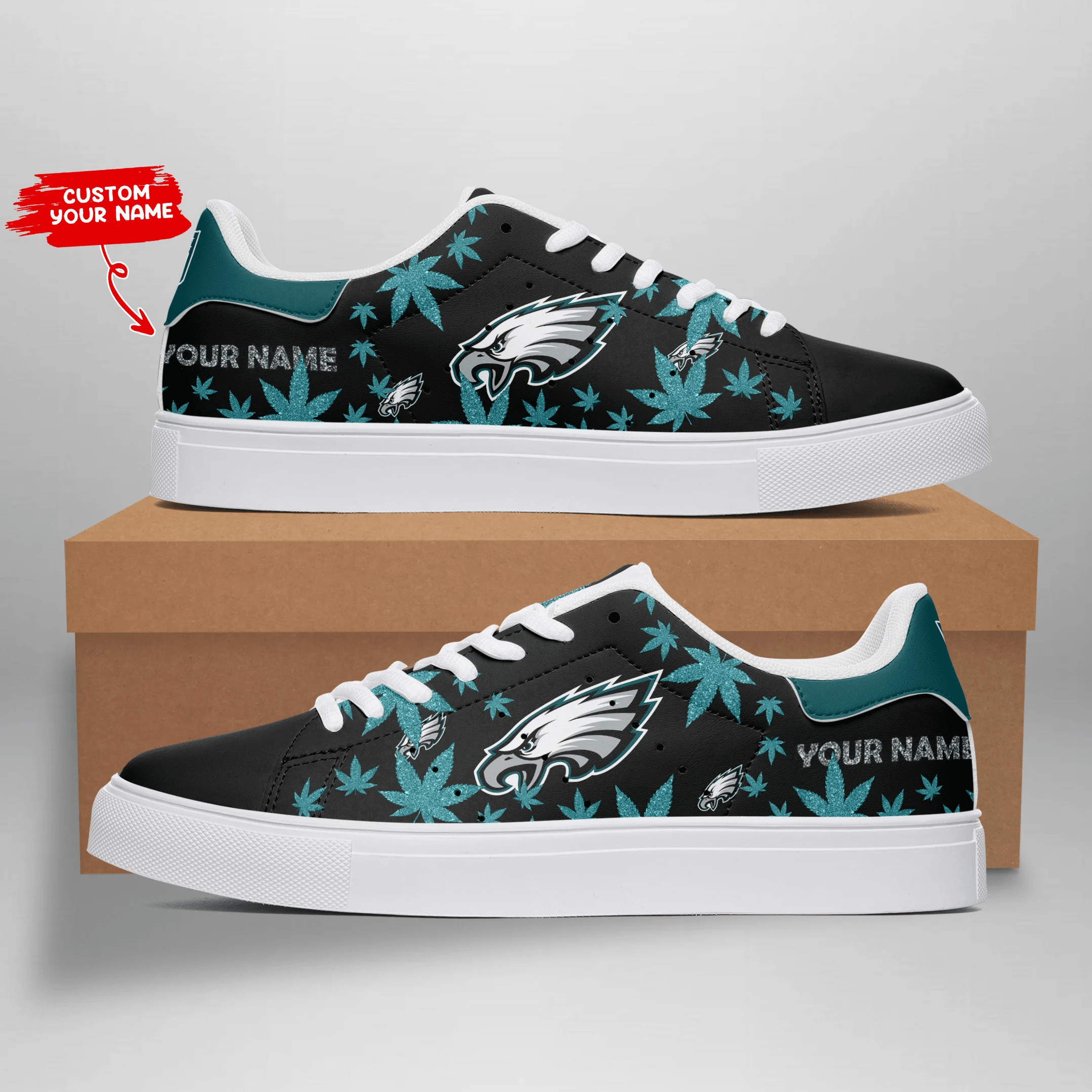 JWFancy Philadelphia Eagles Skate Stan Shoes Sneakes For Men And Women