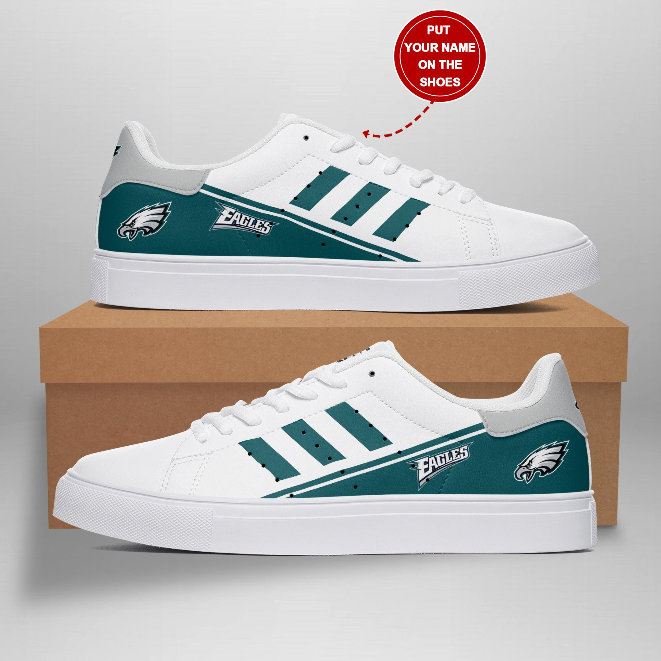 JWFancy Philadelphia Eagles Skate Stan Shoes Sneakes For Men And Women