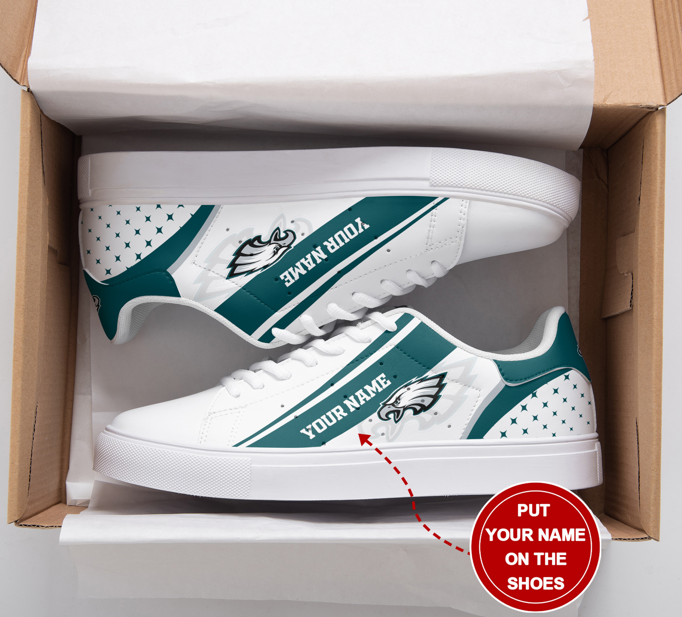 JWFancy Philadelphia Eagles Skate Stan Shoes Sneakes For Men And Women