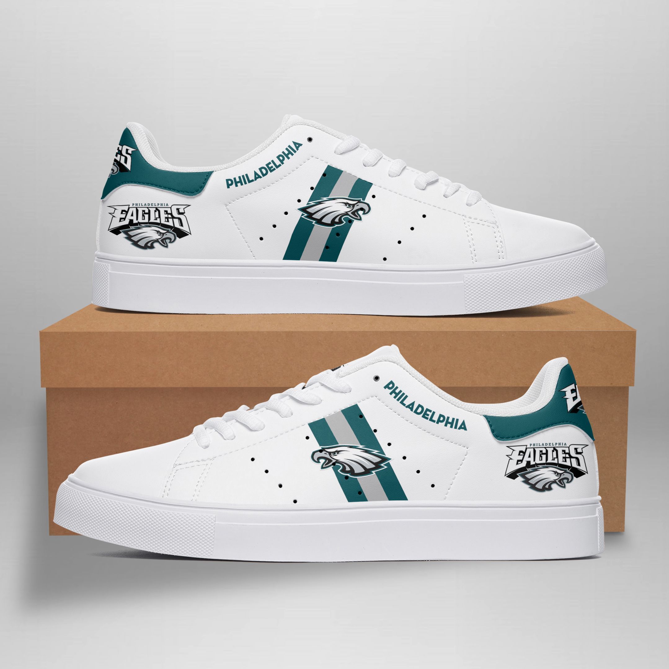 JWFancy Philadelphia Eagles Skate Stan Shoes Sneakes For Men And Women