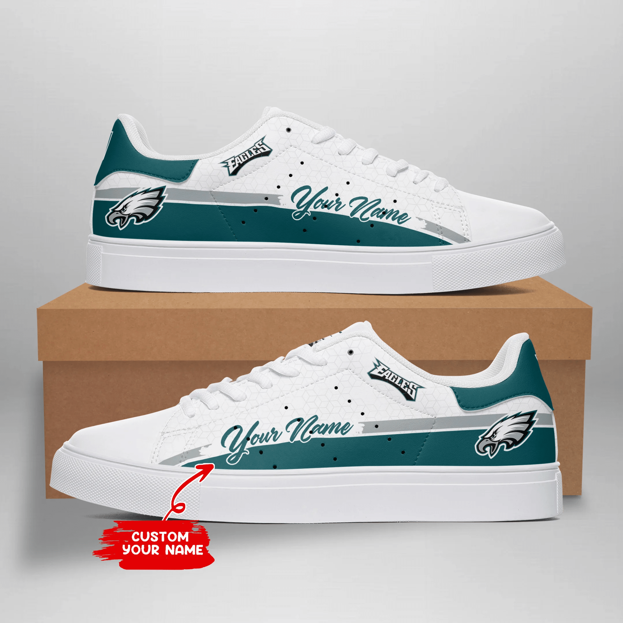JWFancy Philadelphia Eagles Skate Stan Shoes Sneakes For Men And Women