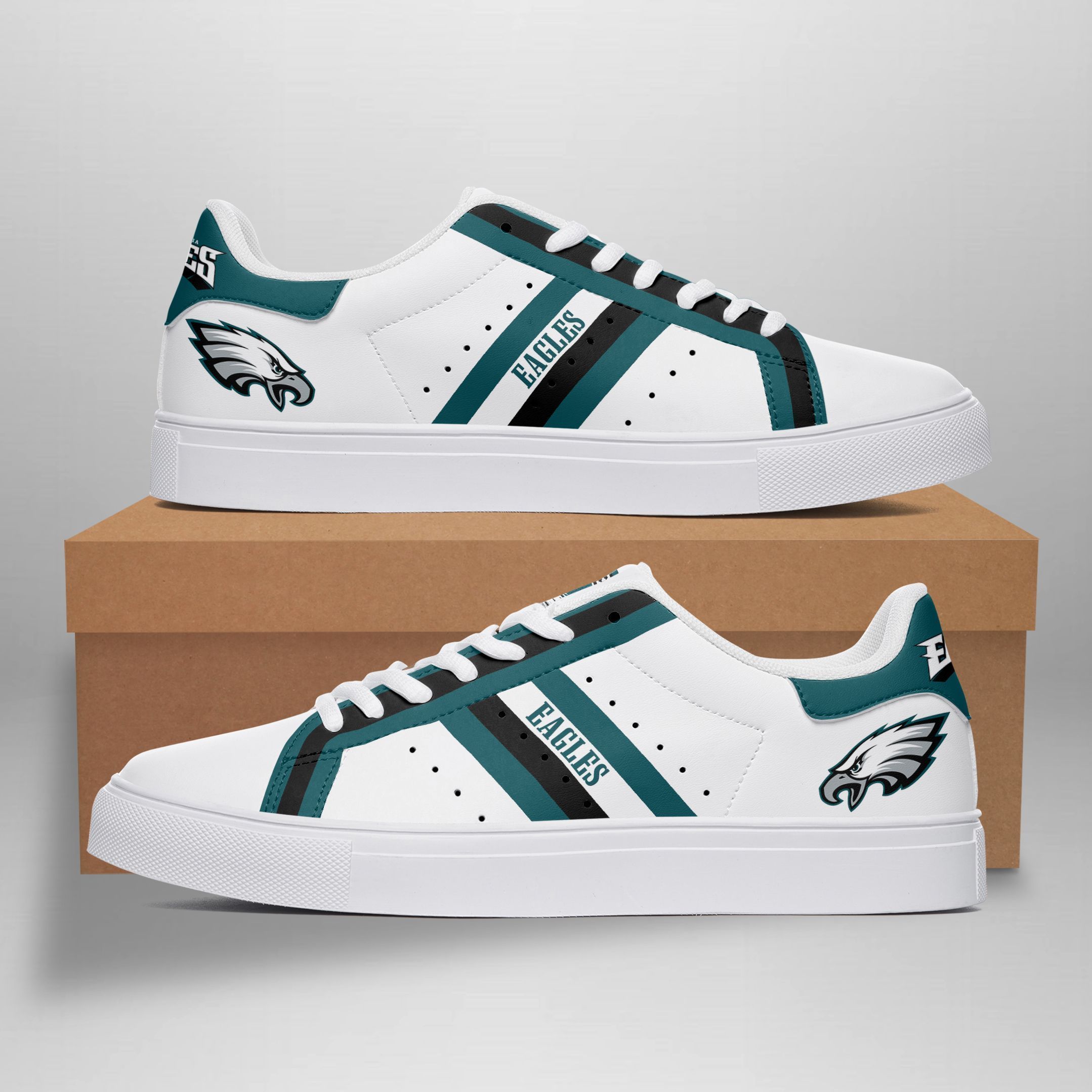 JWFancy Philadelphia Eagles Skate Stan Shoes Sneakes For Men And Women